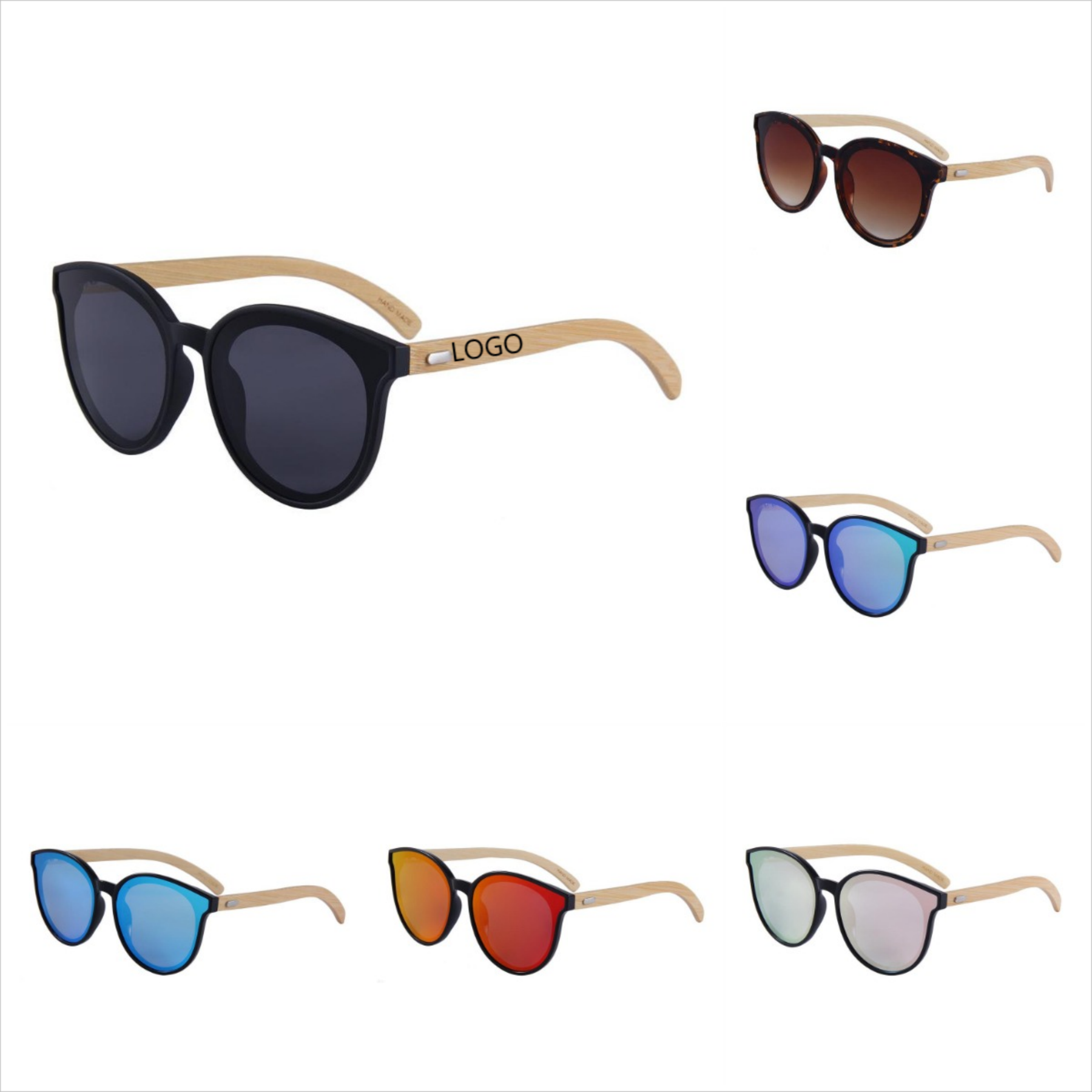 Unisex Bamboo leg sunglasses