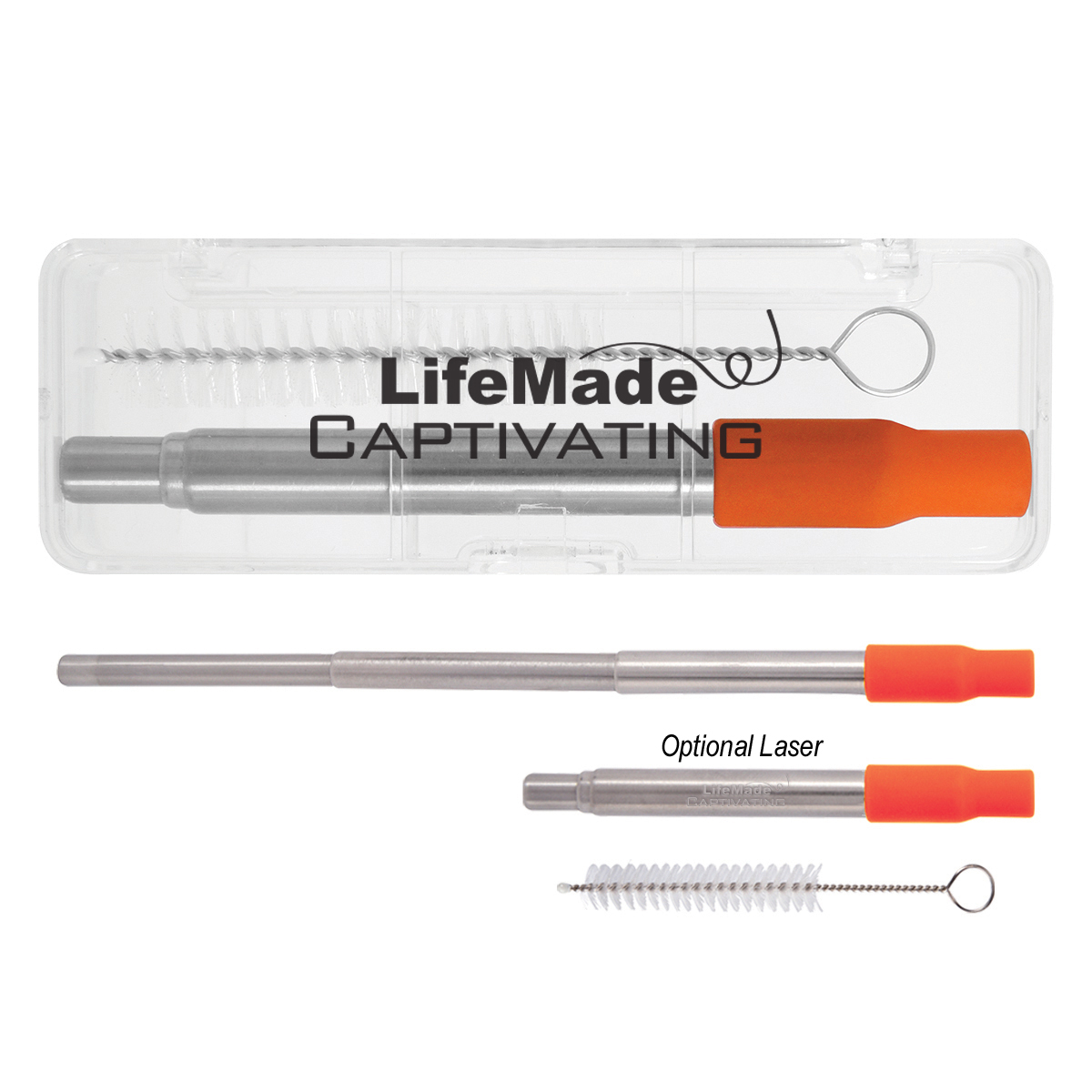 Hurley Collapsible Stainless Steel Straw In Travel Case 4