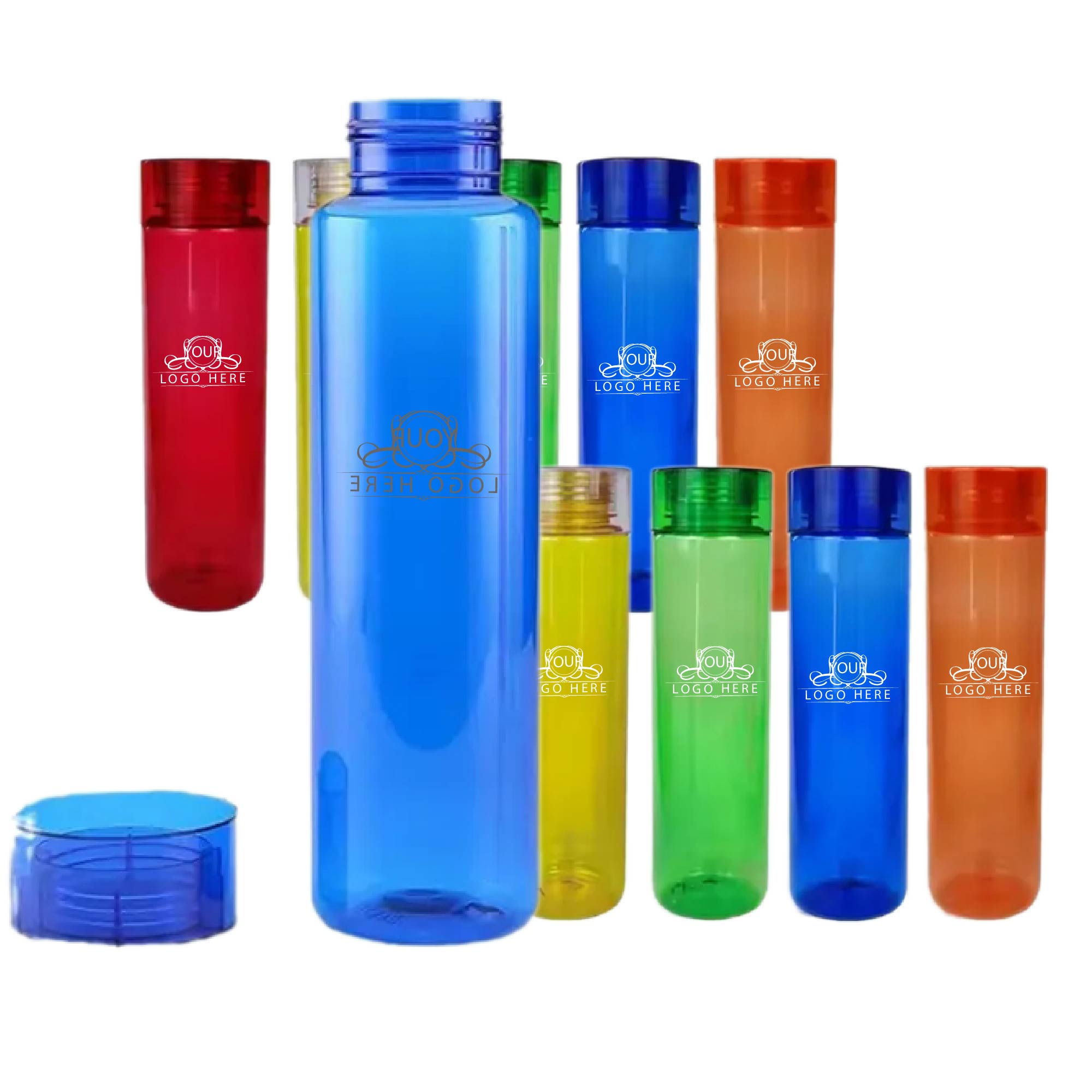 Cylindrical Plastic Water Bottles - 30 oz 2