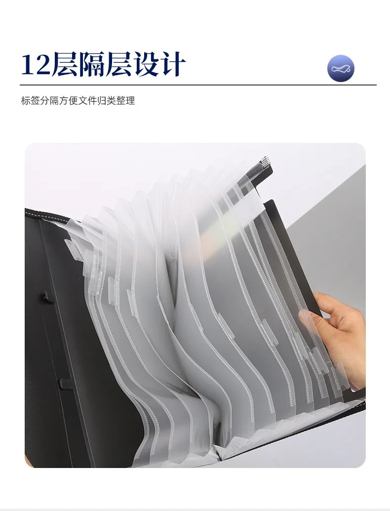 Accordion File Organizer With Durable Handle 2