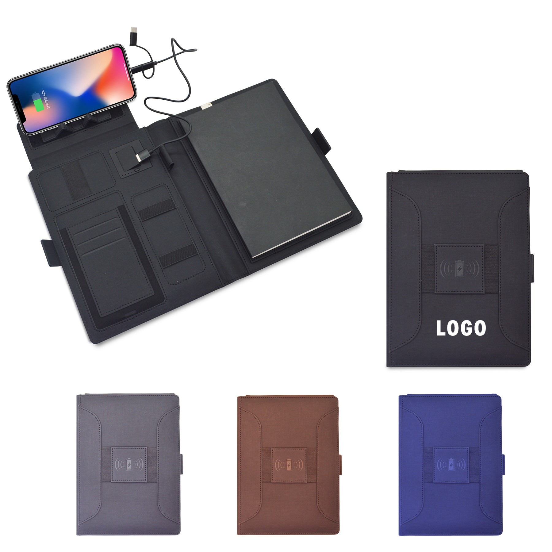 Wireless Charger Diary Notebook