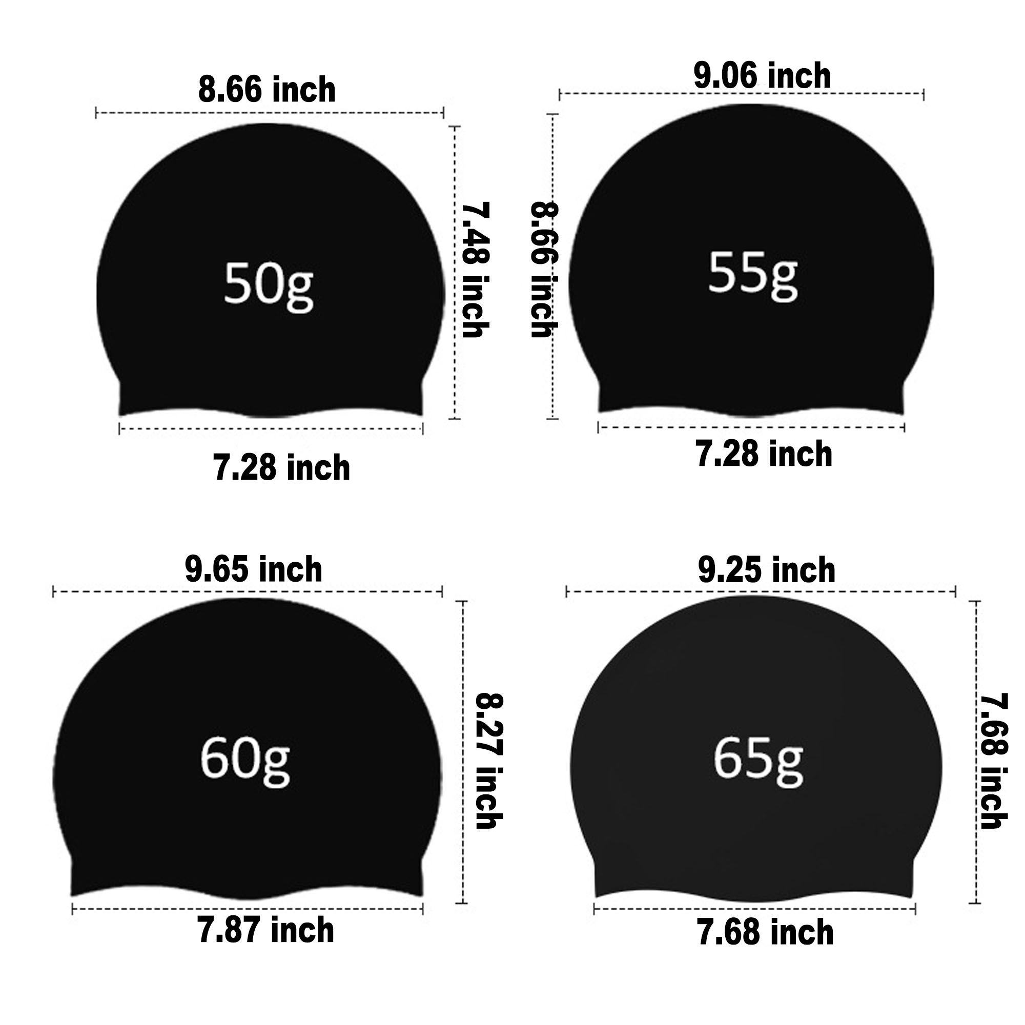 Adult Silicone Swim Cap Custom Logo 2