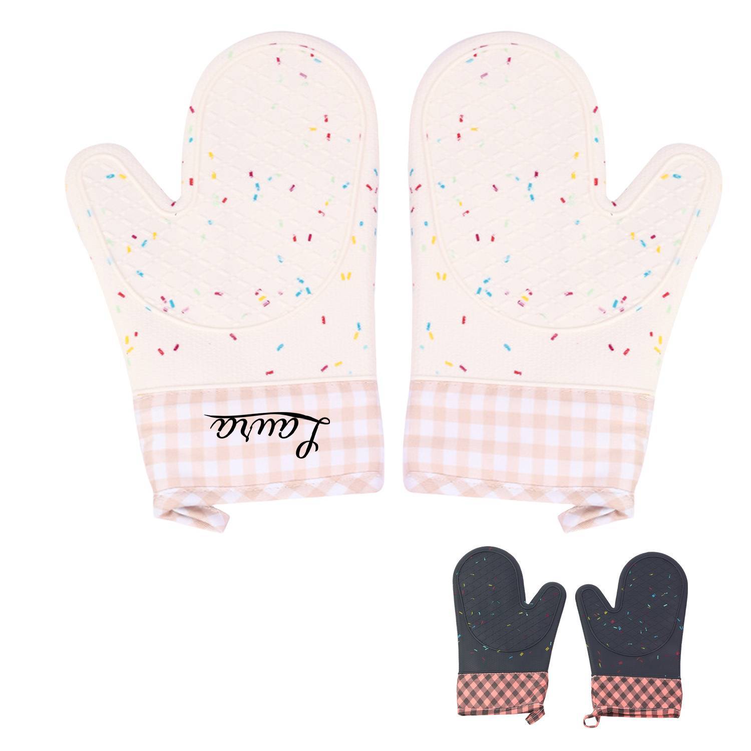 Heat-Resistant Kitchen Silicone Oven Mitt 7