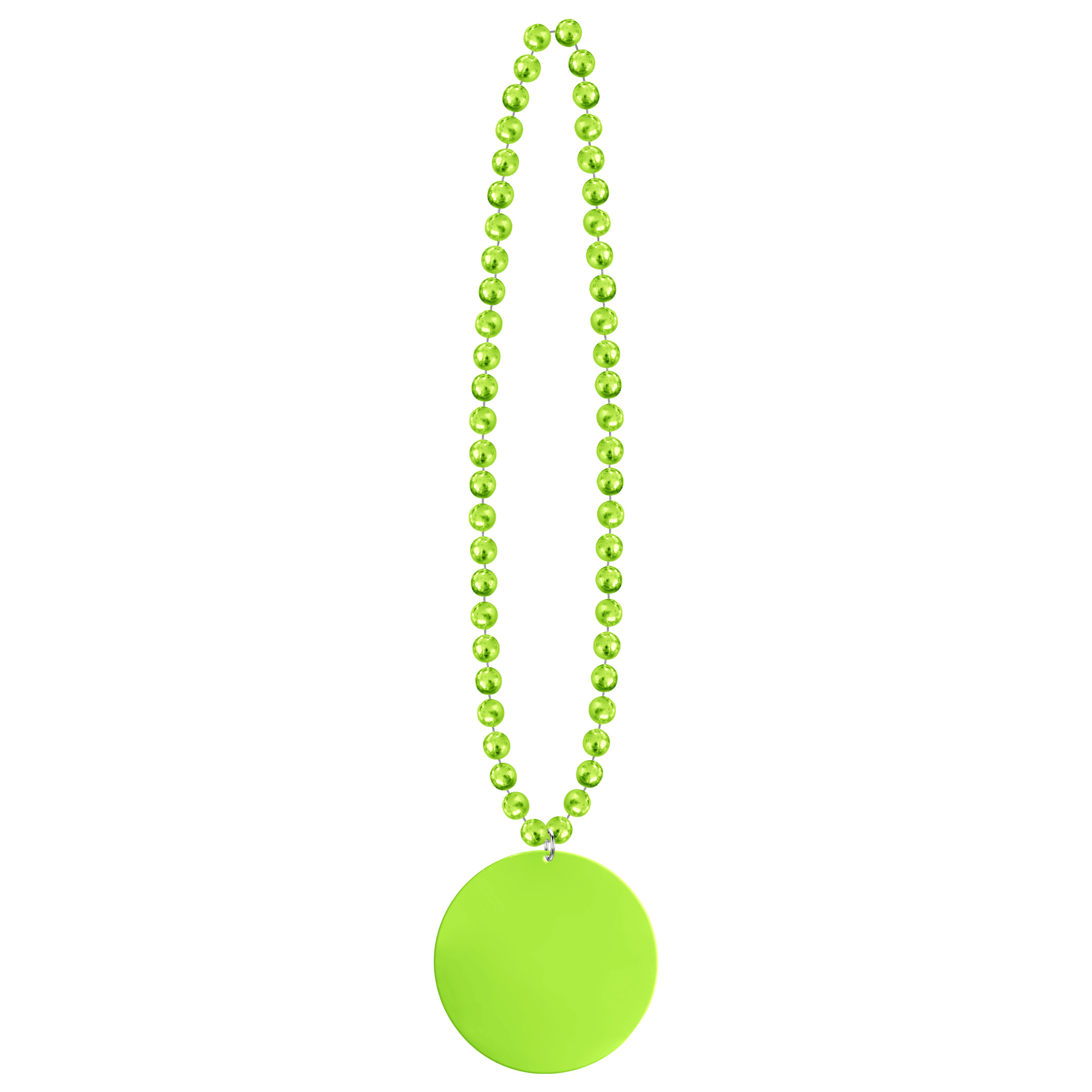 2 1/2'' Plastic Medallion Beads Necklace 15