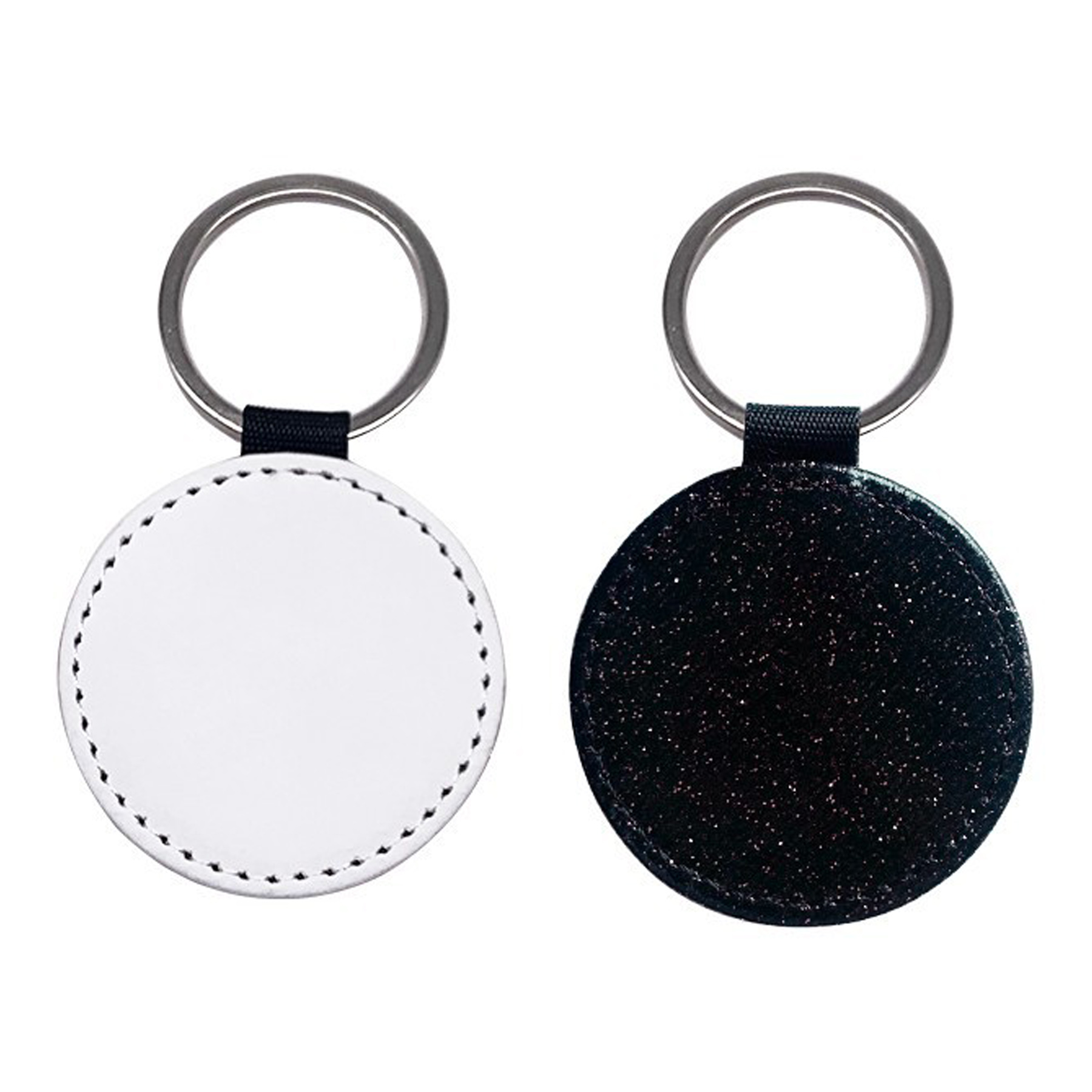 Customized Round PU Keychain 2