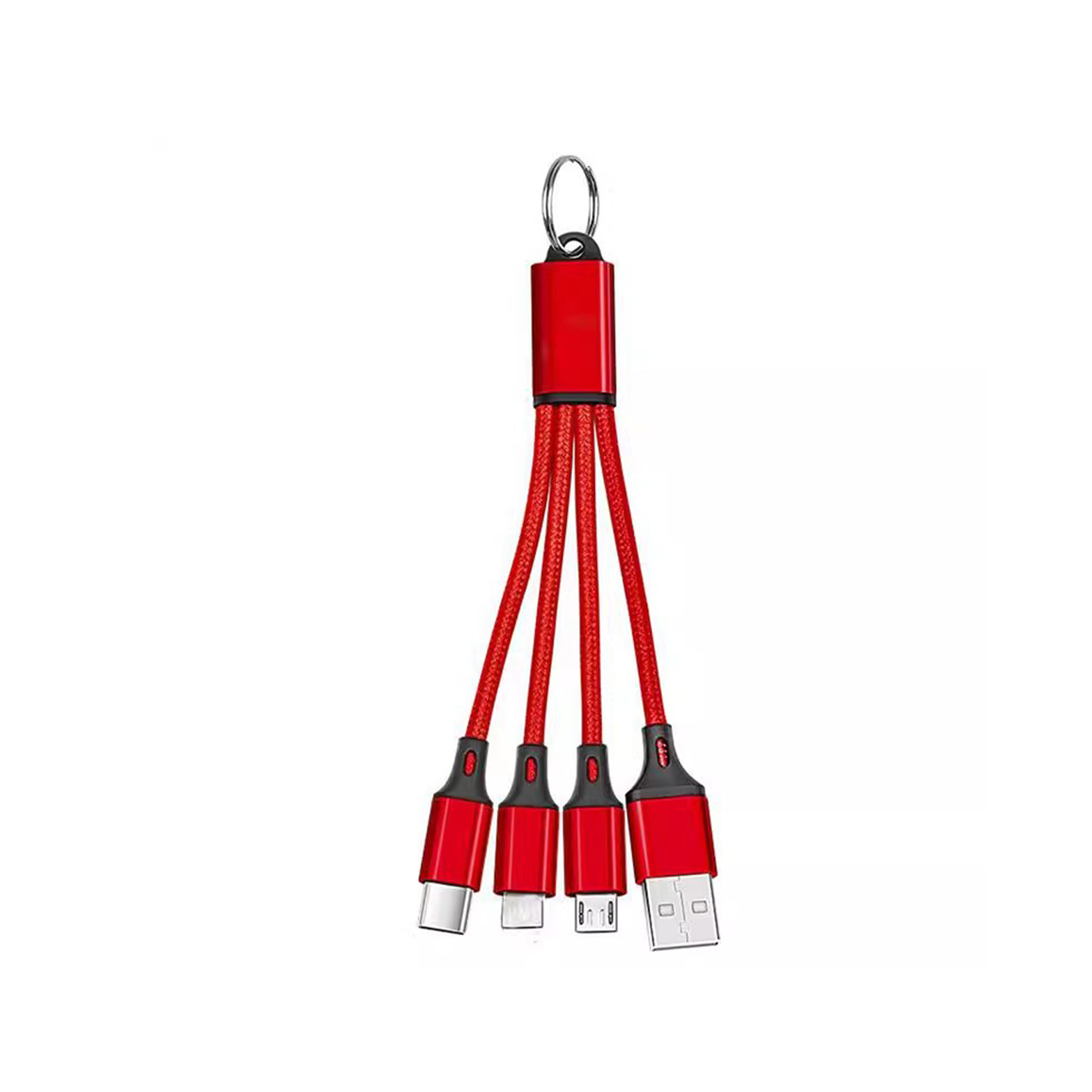 Keyring Compact Charging Cable 5.2" Length Travel Connector 4