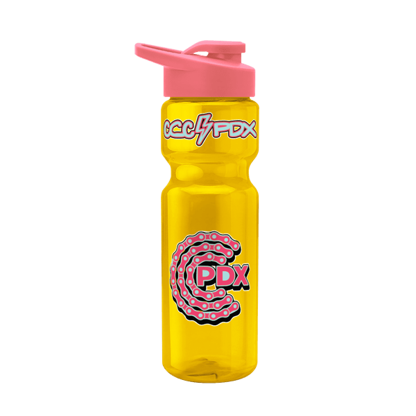Blazer 28oz Transparent Bike Bottle w/Drink-thru Lid 2811