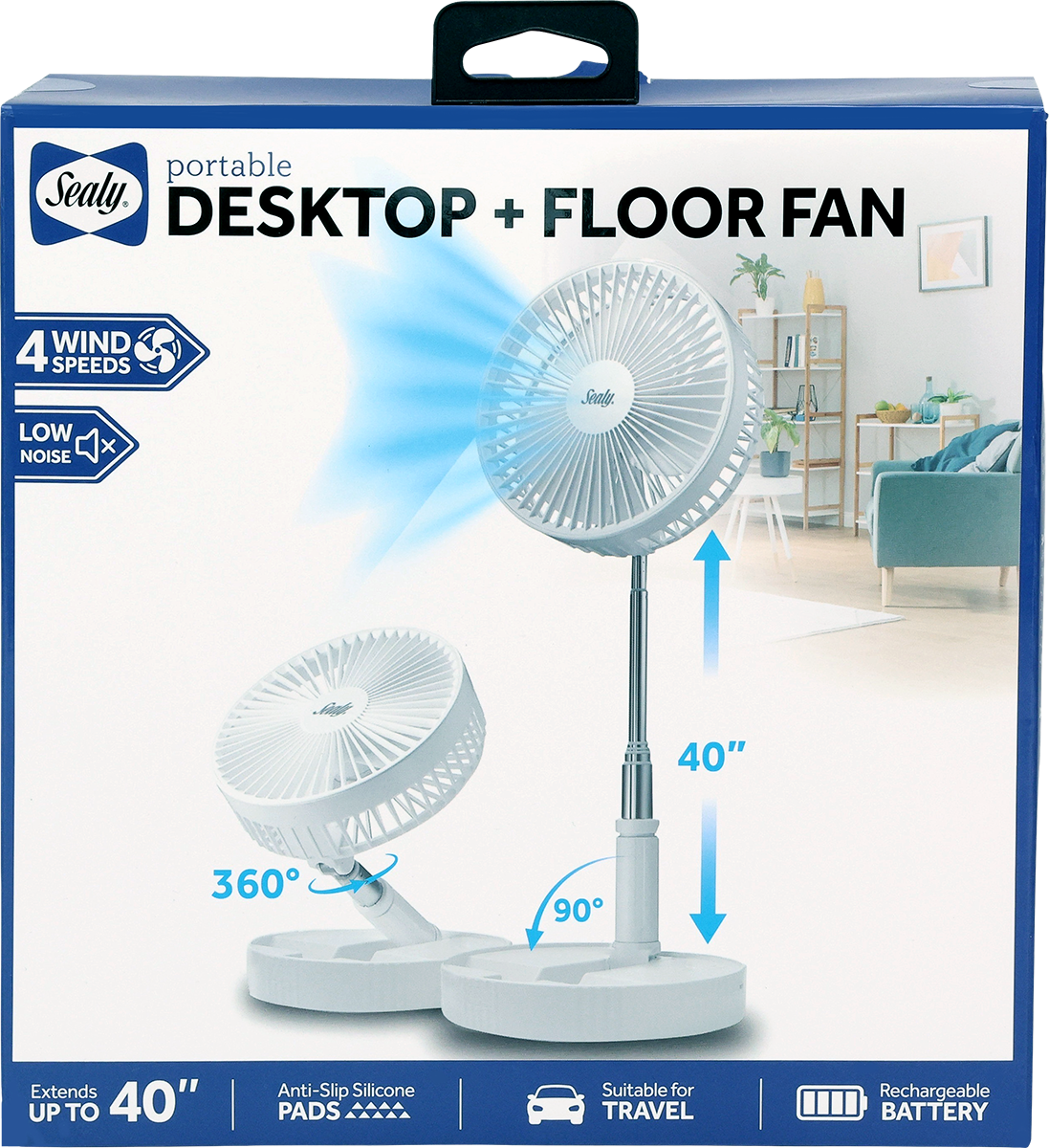 Sealy® Adjustable Desktop/Floor Fan 21