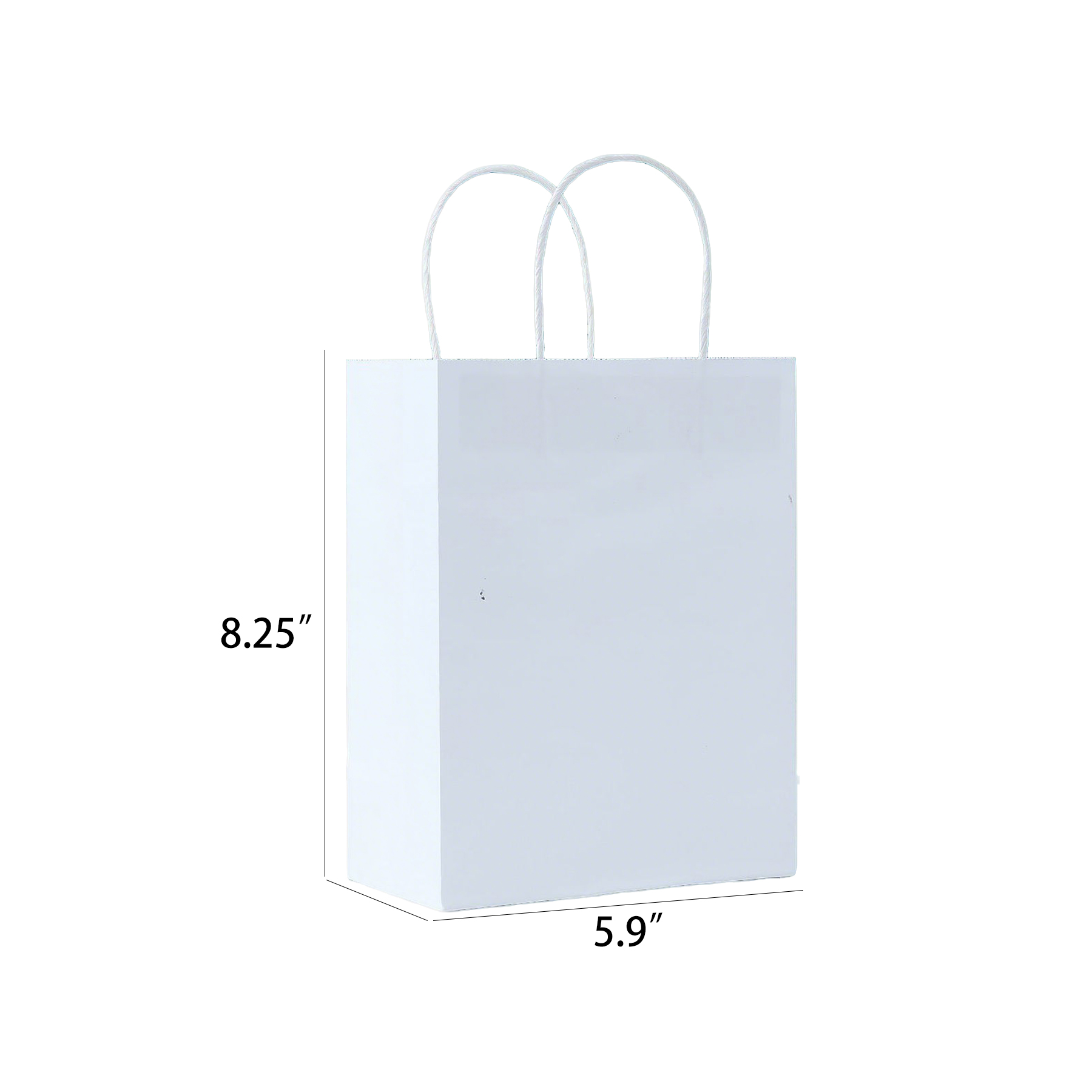 Coloured Retail Shopping/Gift Kraft Paper Tote Bags (5.9'' x 3.15'' x 8.25'') 9