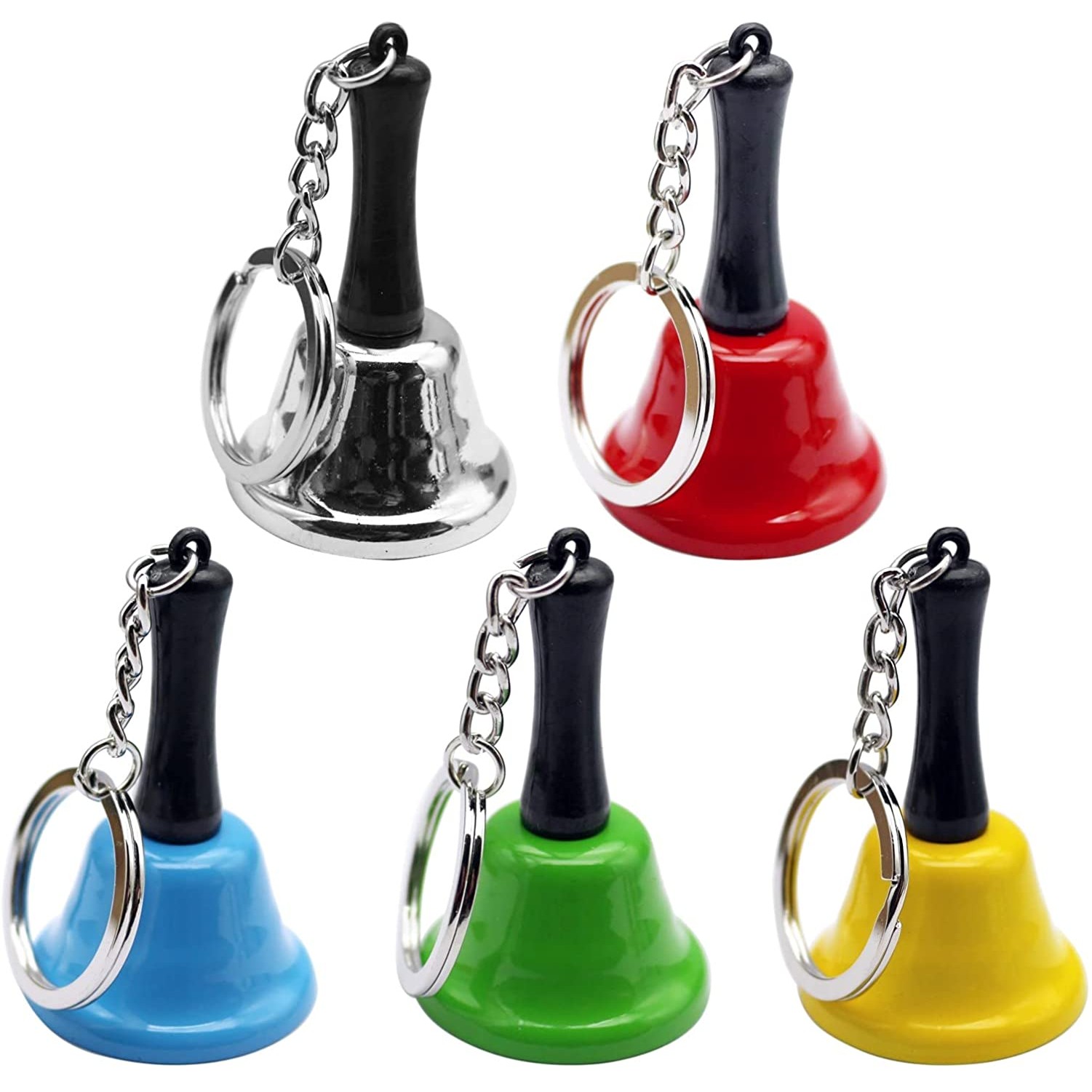Mini Metal Reception Restaurant Call Bell /Hanging Christmas Rattle /Handbell W/ Keychain 3