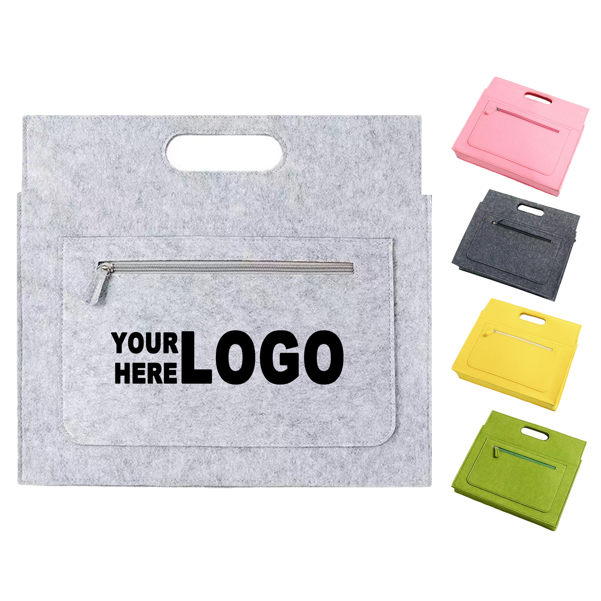 Felt Document Handbag, custom tote bag with logo imprint 2