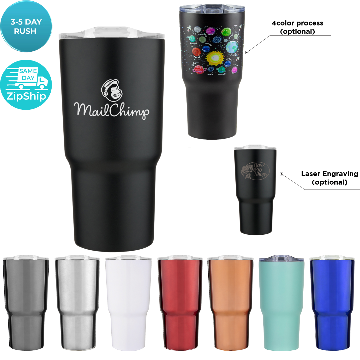 20 oz Chimp Double Wall Stainless Vacuum Tumbler 8