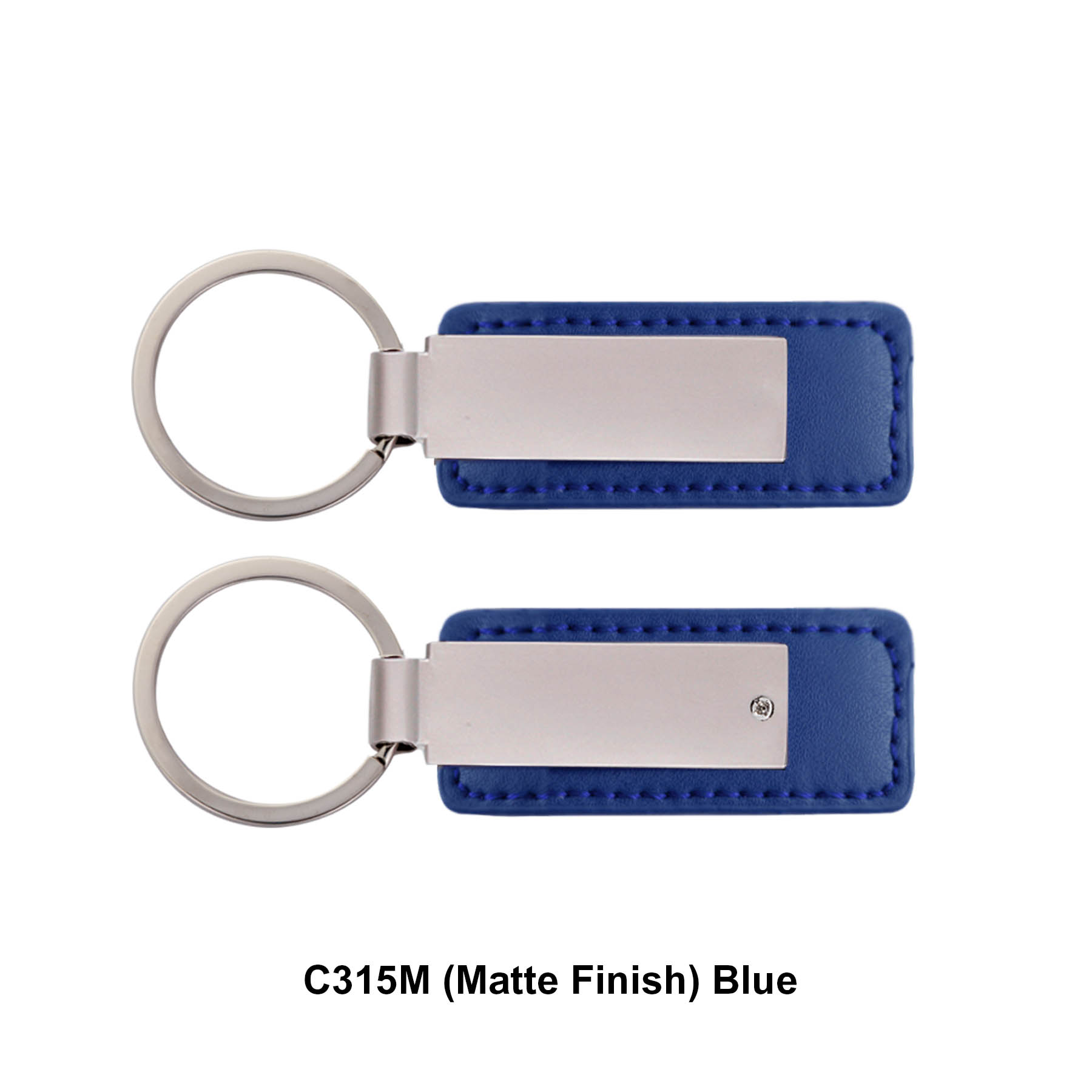Leatherette with Rectangular Metal Key Tag (Key Chain, Keychain) 13