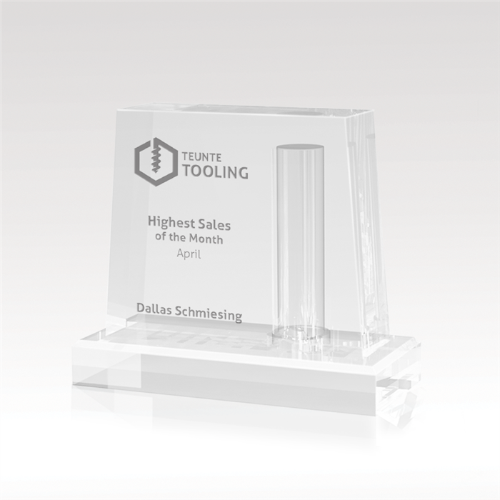 Vault Crystal Award - Customizable Encased Design 4