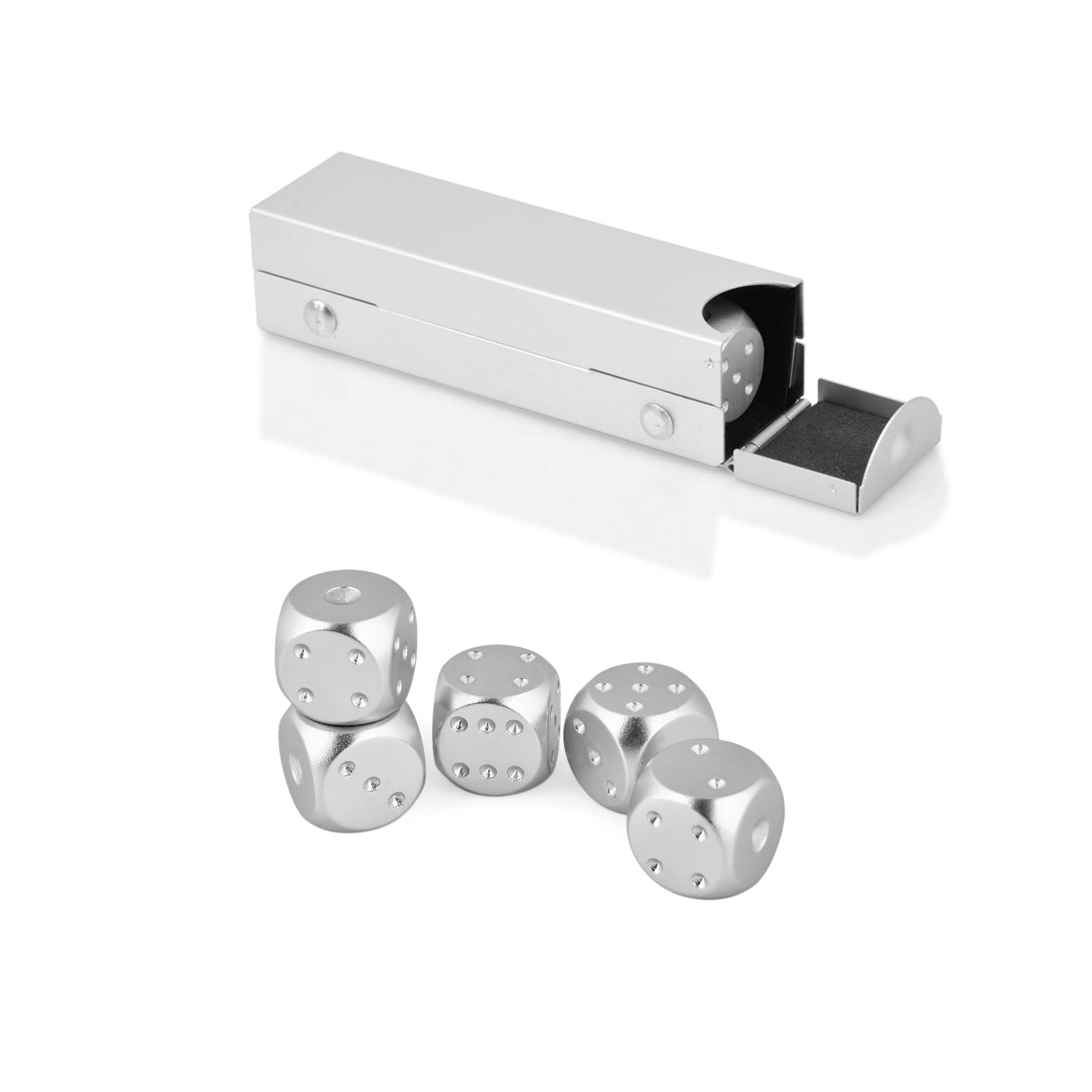 Aluminum Alloy Dice Set with Metal Storage Box 7