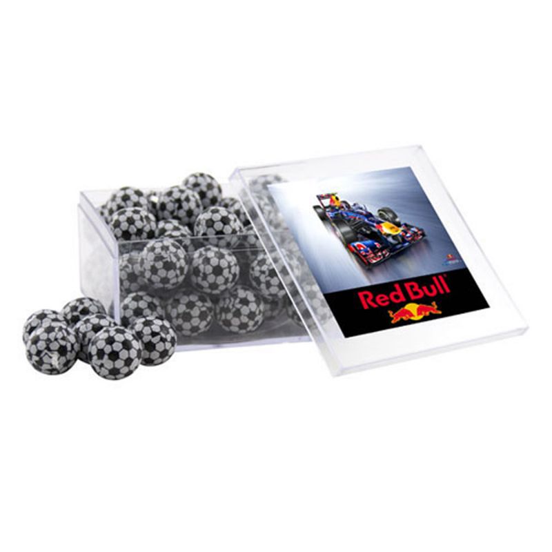 Acrylic Box with Chocolate Soccer Balls 1