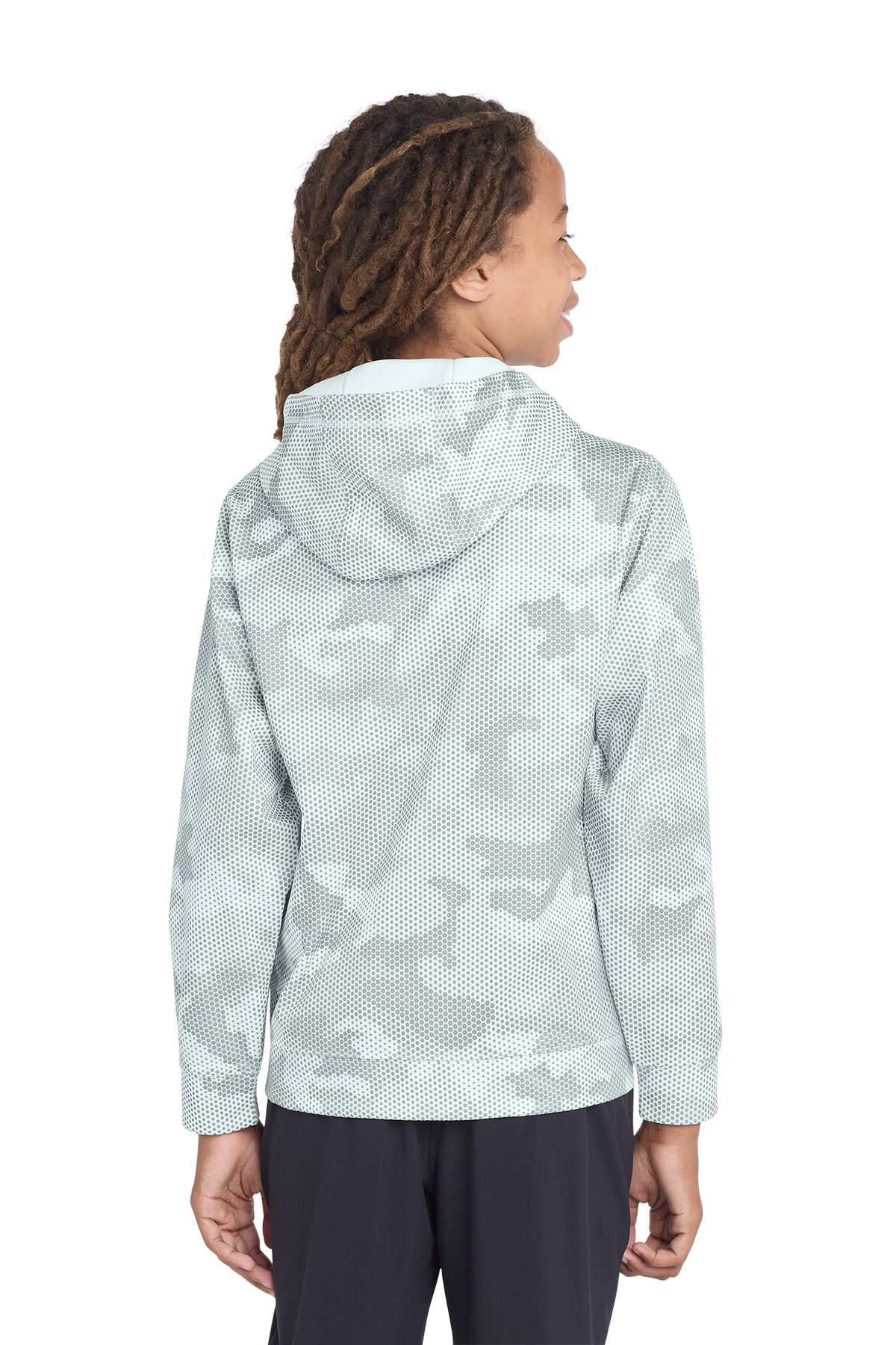 Sport-Tek Youth Sport-Wick CamoHex Fleece Hooded Pullover. YST240 3