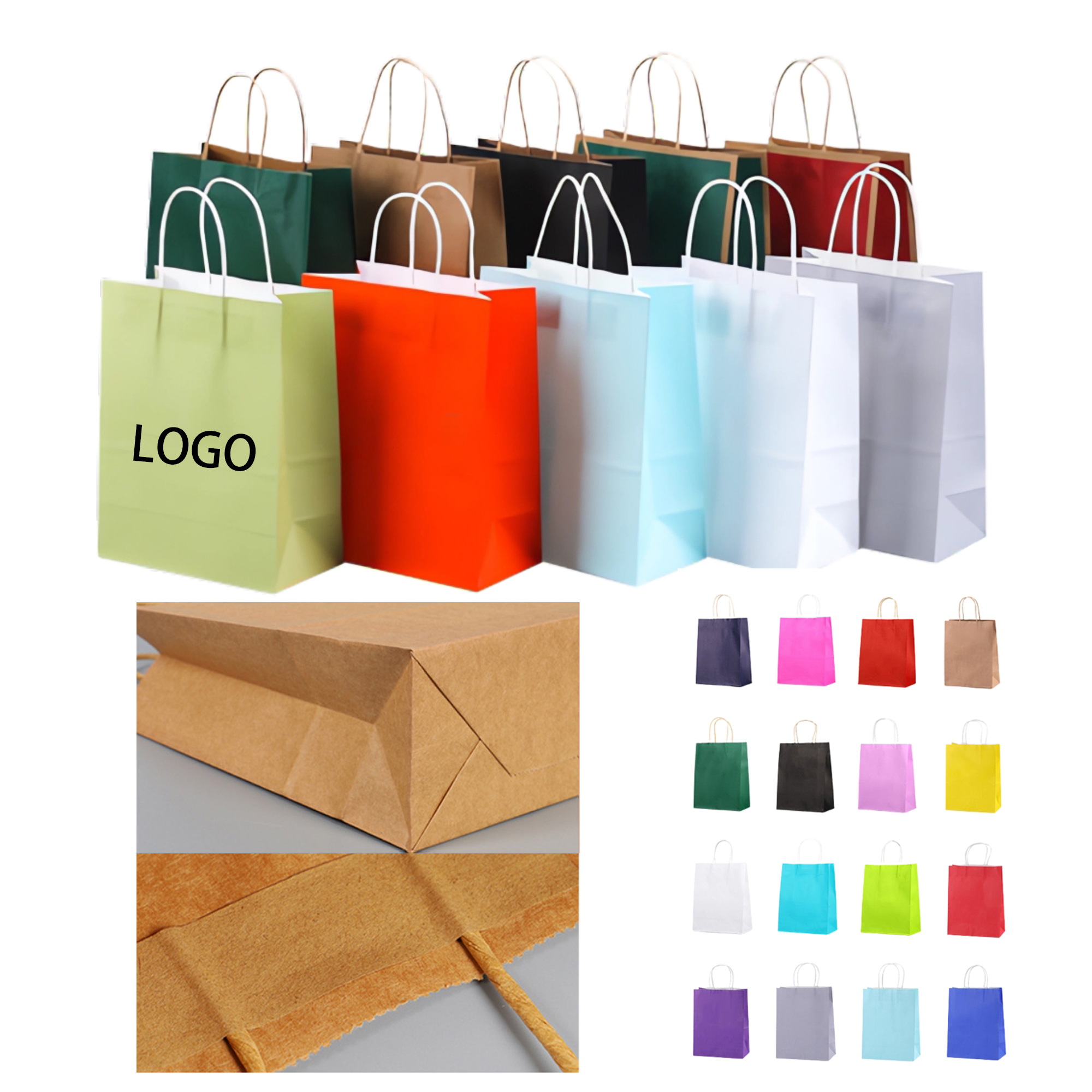 Stylish Handle Kraft Gift Bags 2