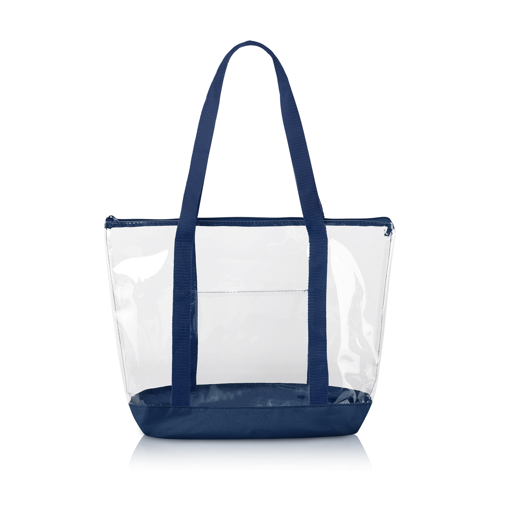 Large Clear Zippered Beach Tote Bag 20