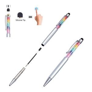 Rainbow Diamonds Metal Pen With Stylus 5