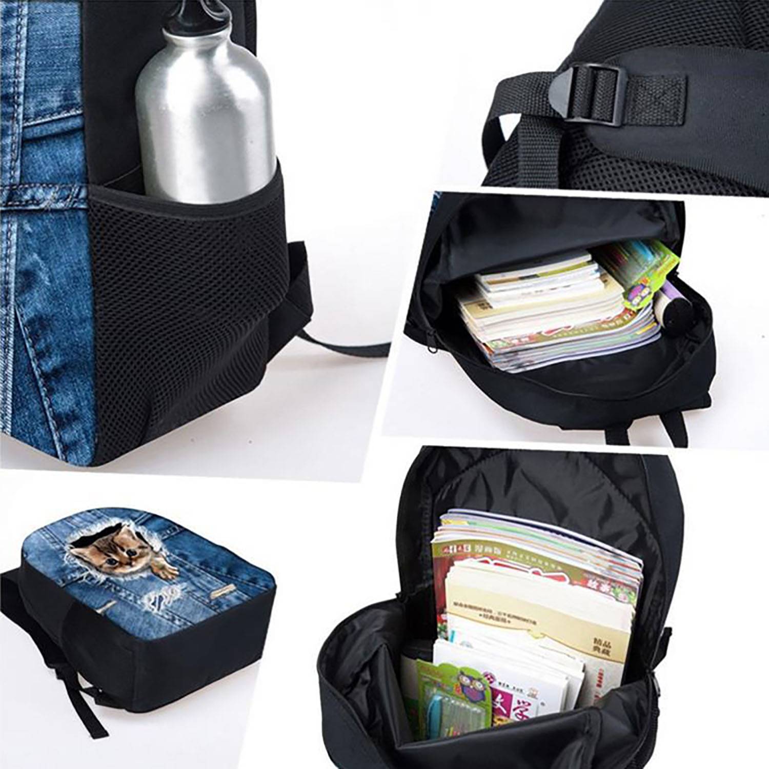 Kids Backpack Set w/ Lunch Bag&Pencil Case 4