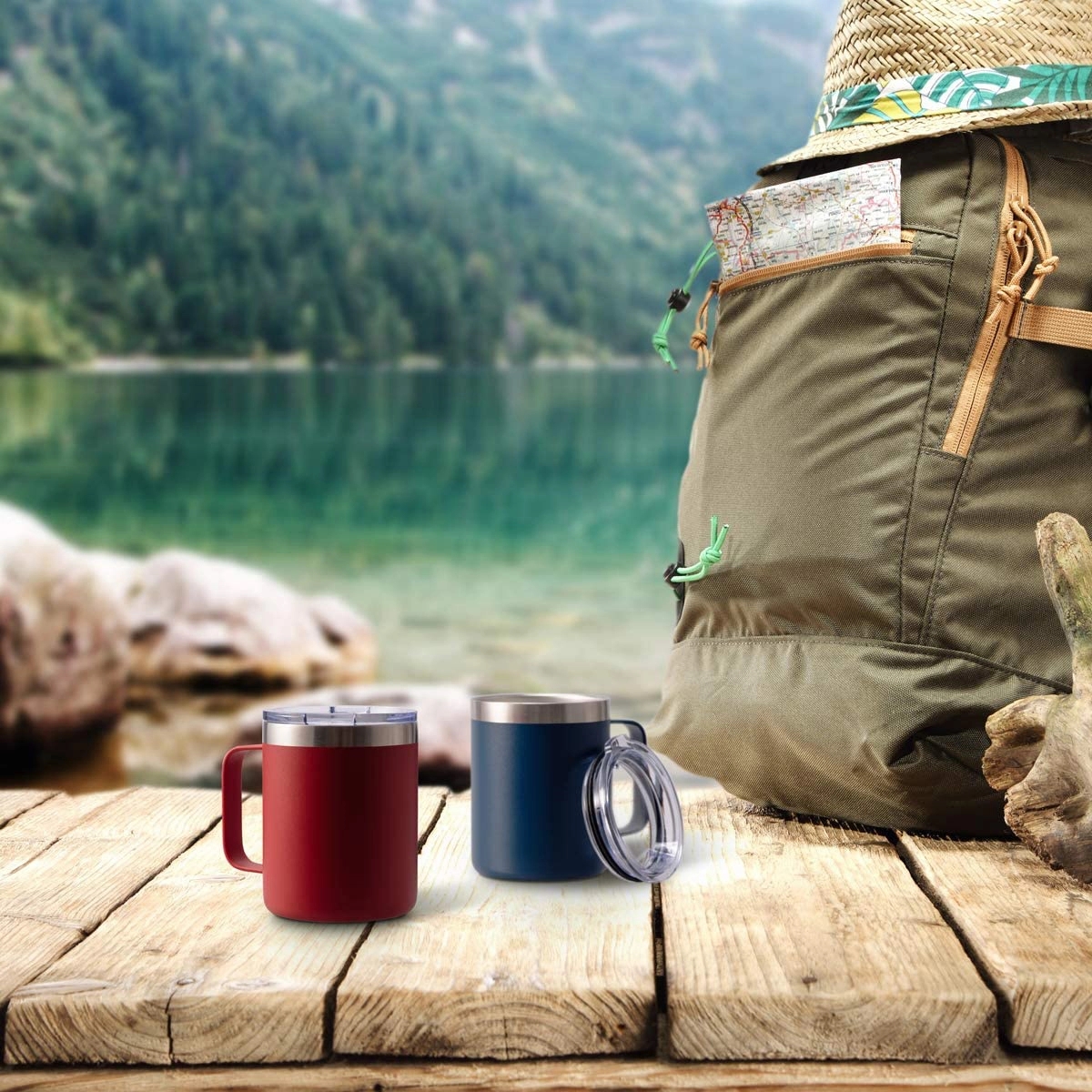 12 oz. Vacuum Insulated Coffee Mug with Handle 6