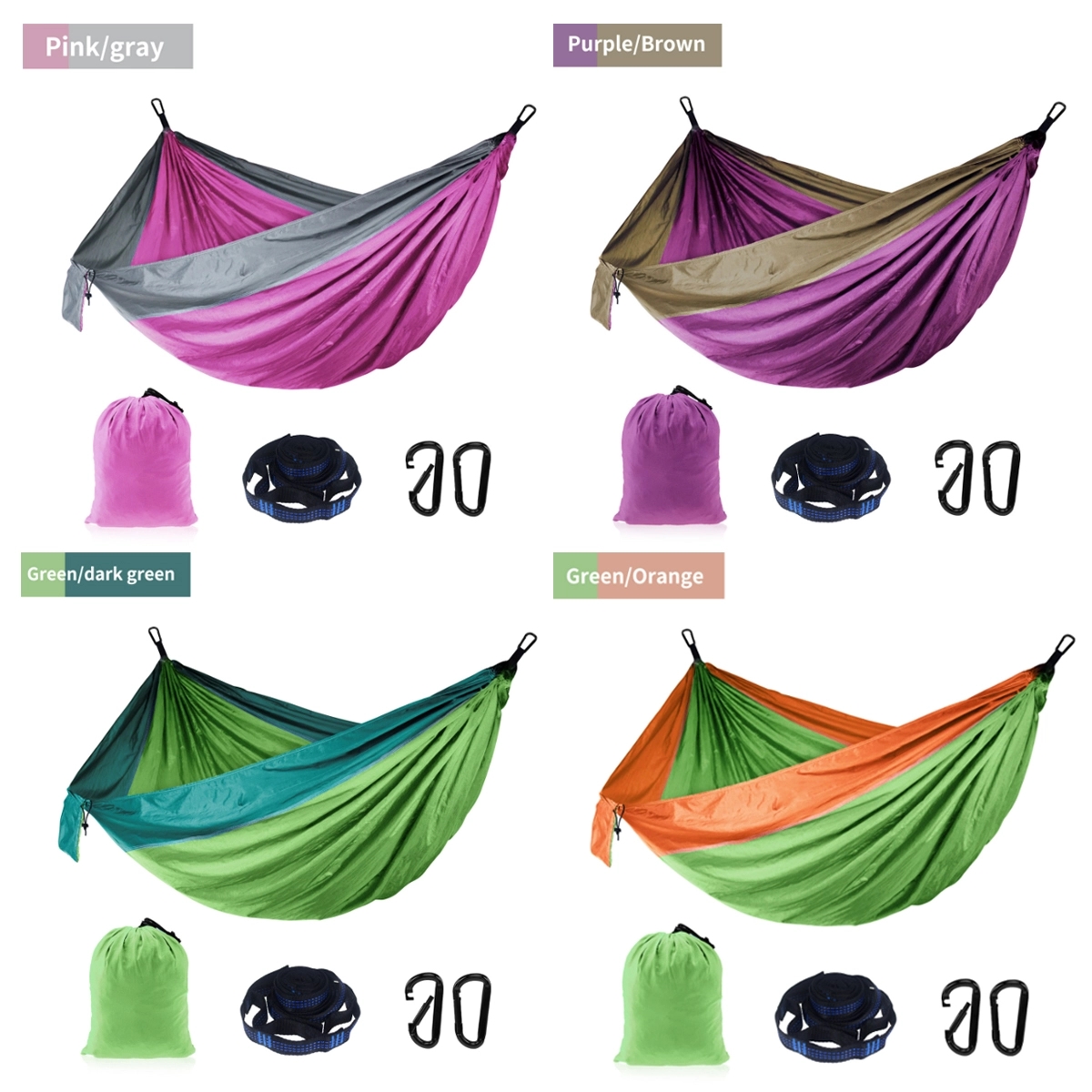 Custom Single or Double Portable Outdoor Camping Hammock 9