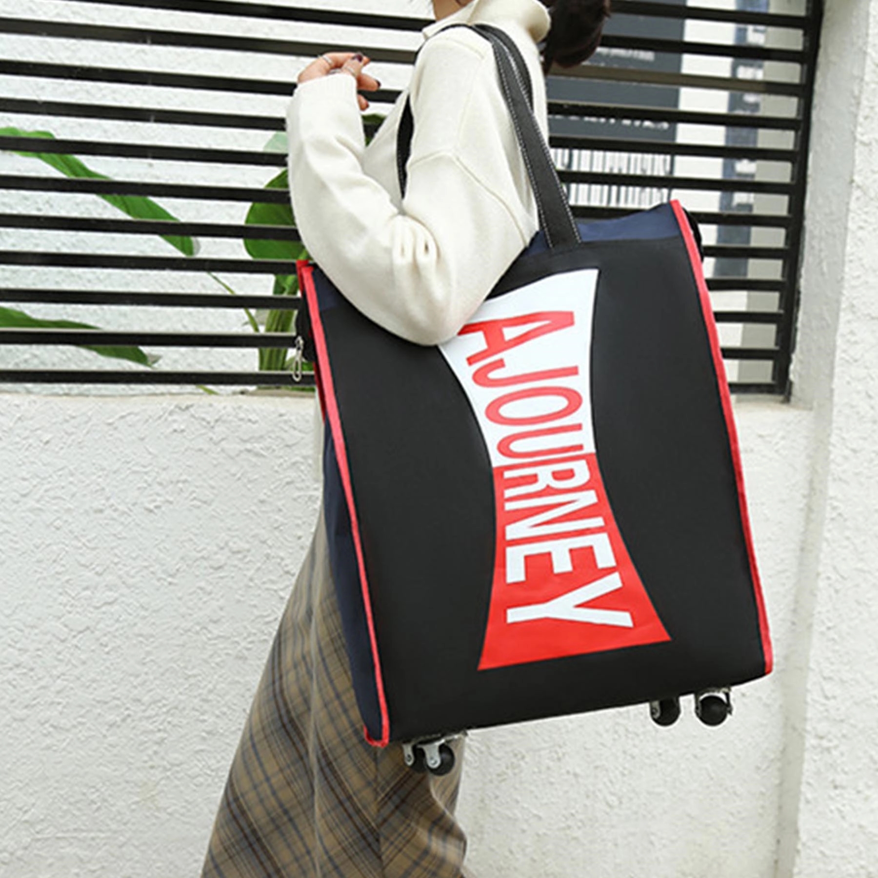 Large Capacity Rolling Tote 6