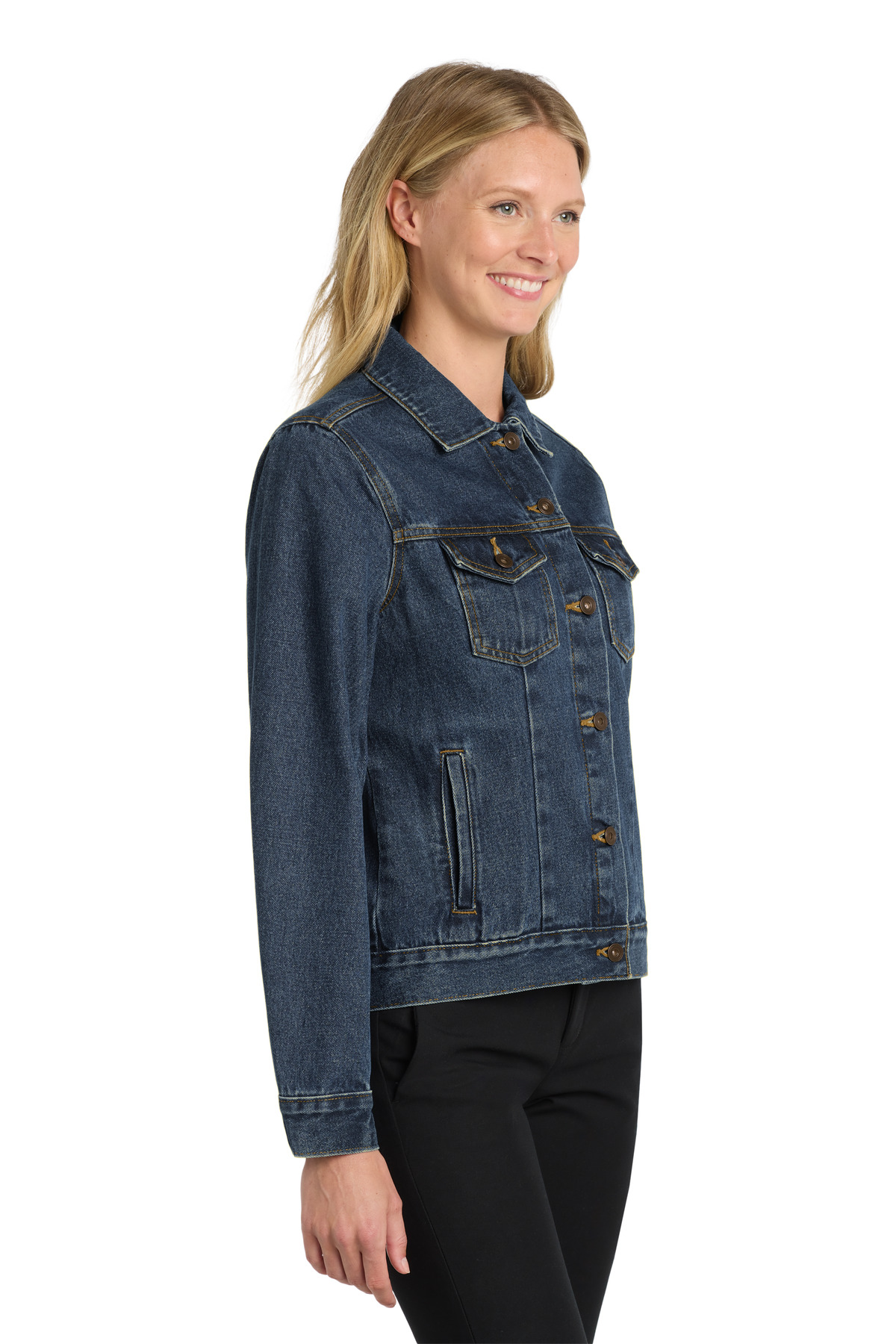 Port Authority Women's Denim Jacket. L7620 2
