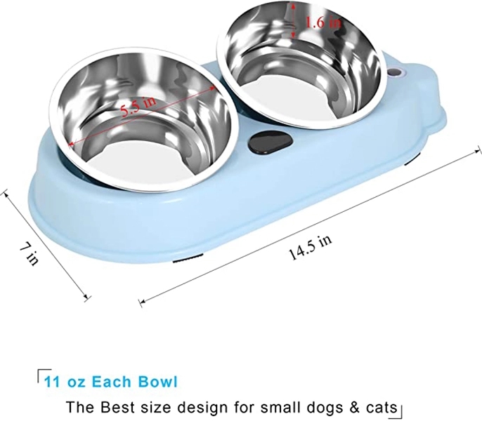Dog Cat Double Premium Stainless Steel Pet Bowl 6