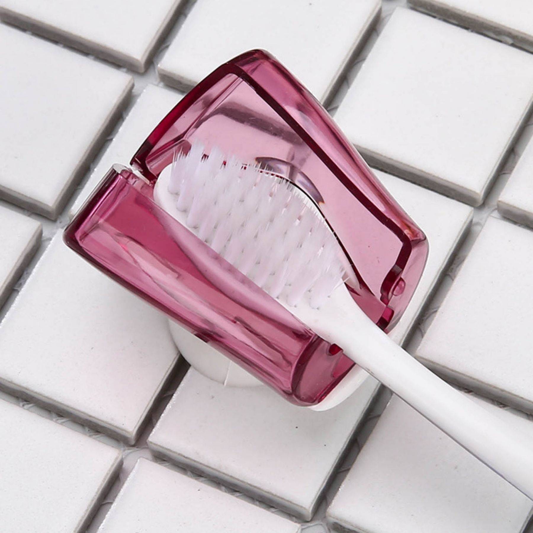 Plastic Toothbrush Cover With Suction Cup 1