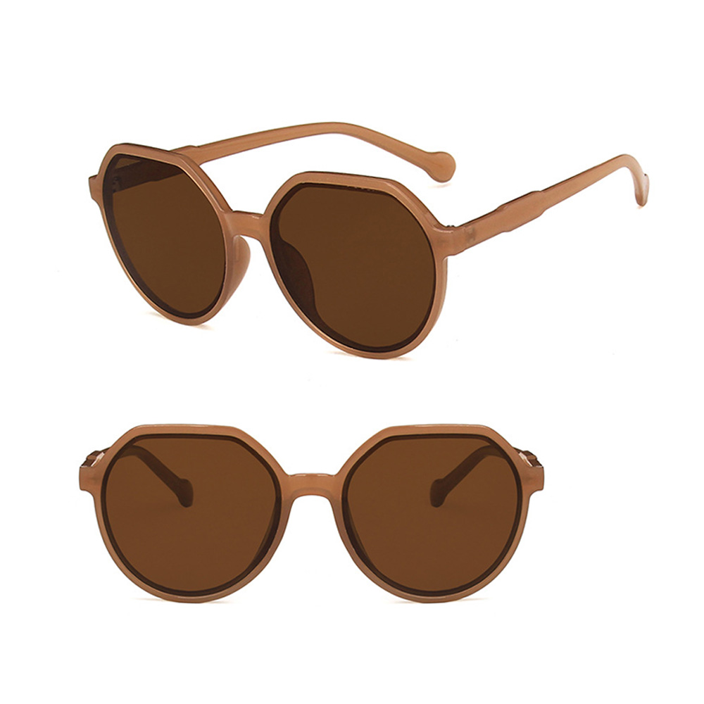 Polygonal retro tawney sunglasses 8