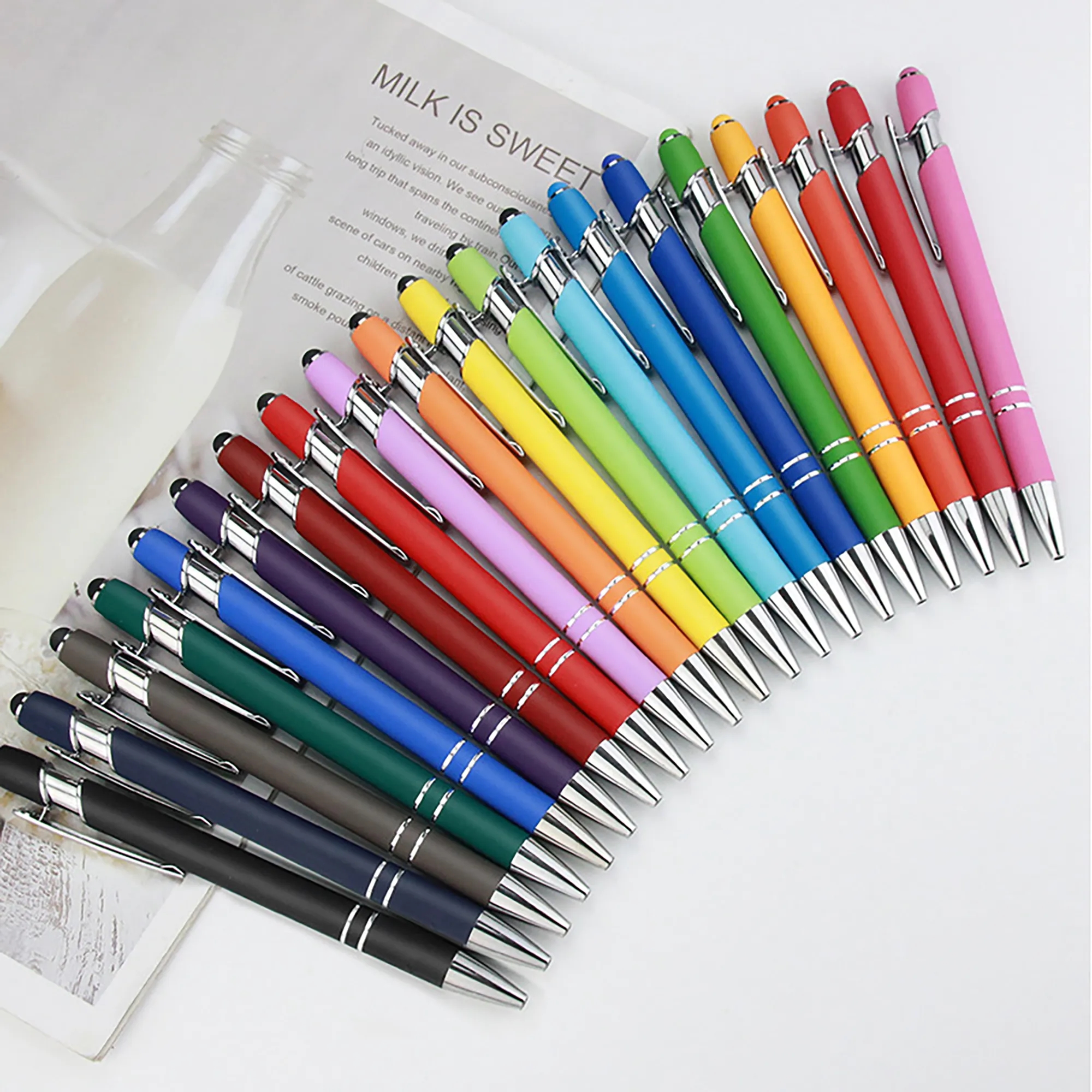 Soft Touch Click Metal Ballpoint Pen MOQ100pcs 4