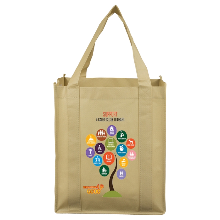 13"W x 15"H x 10"Gusset -"SUPER MEGA" Grocery Shopping Tote Bag 37