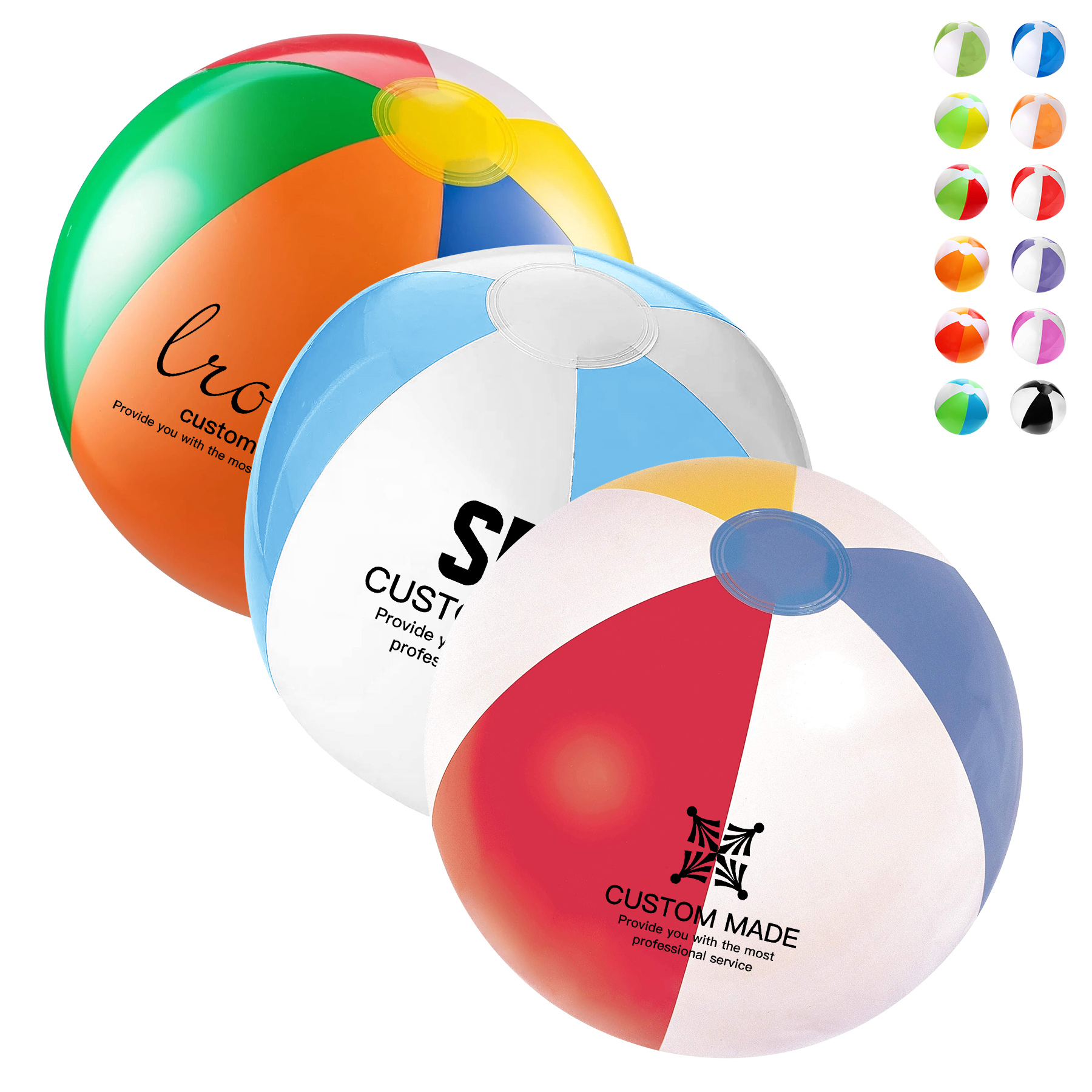 12'' Inflatable Two-Color Beach Ball 1