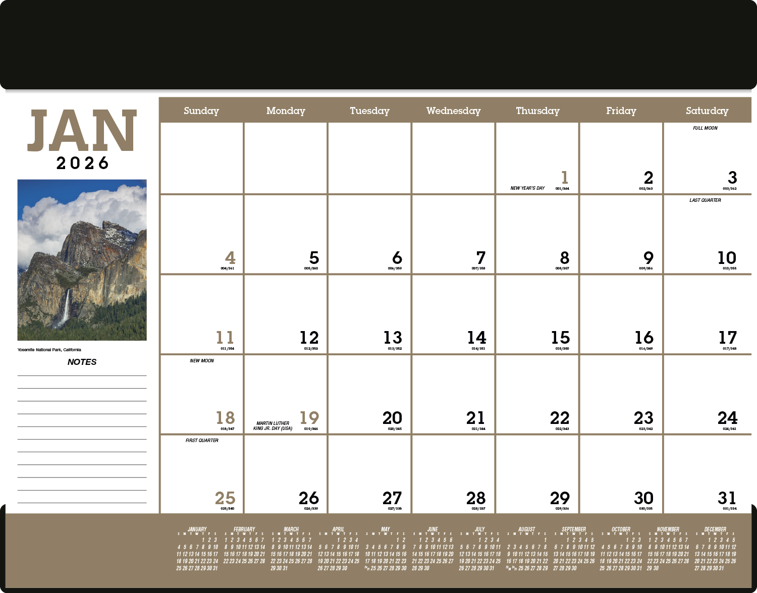Triumph® Calendars Scenic Desk Pad 42