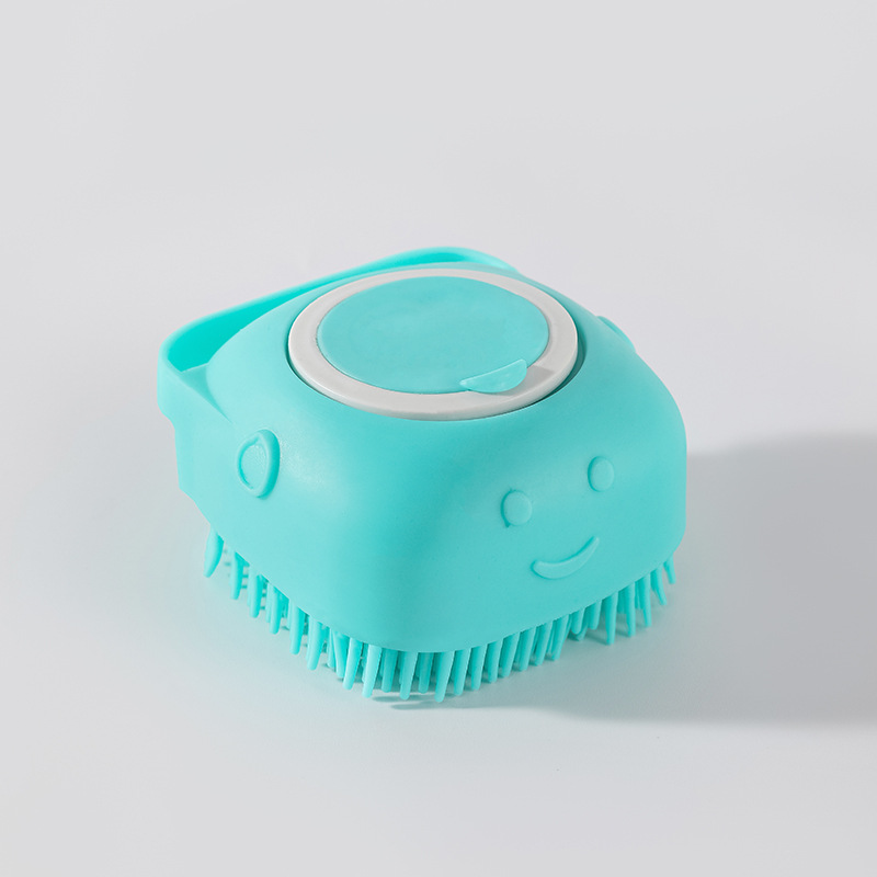 Pet Grooming Bath Massage Brush with Soap and Shampoo Dispenser 2