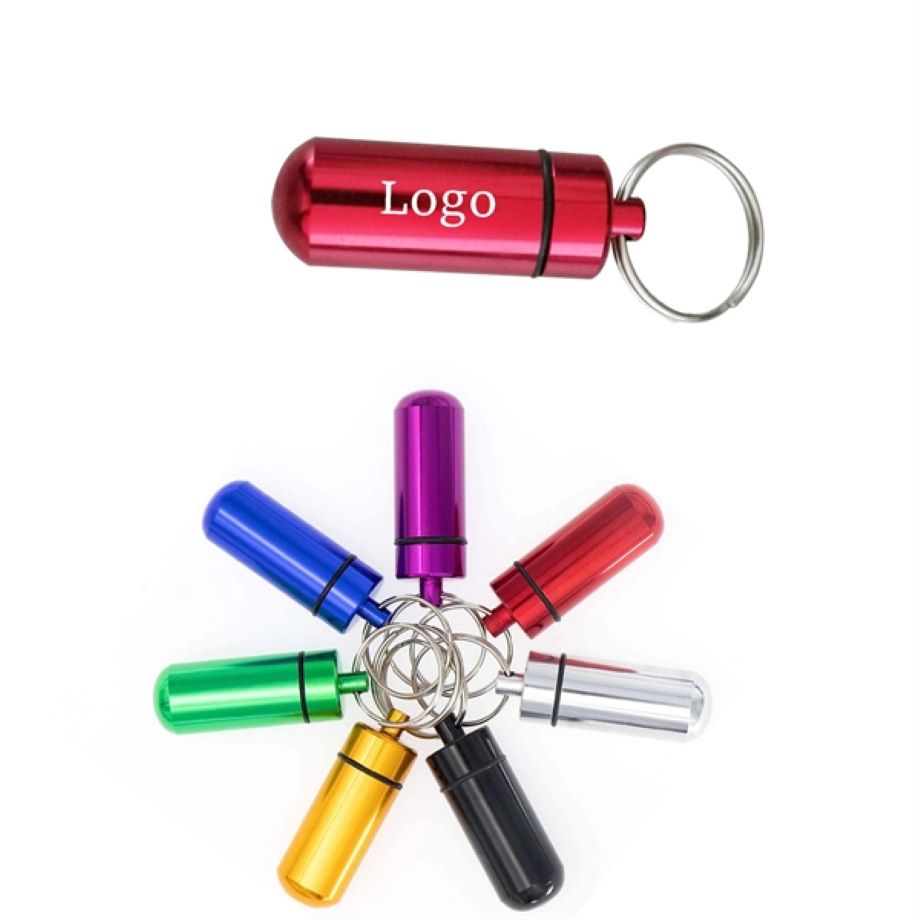 Waterproof Aluminum Pill Case Keyring 1