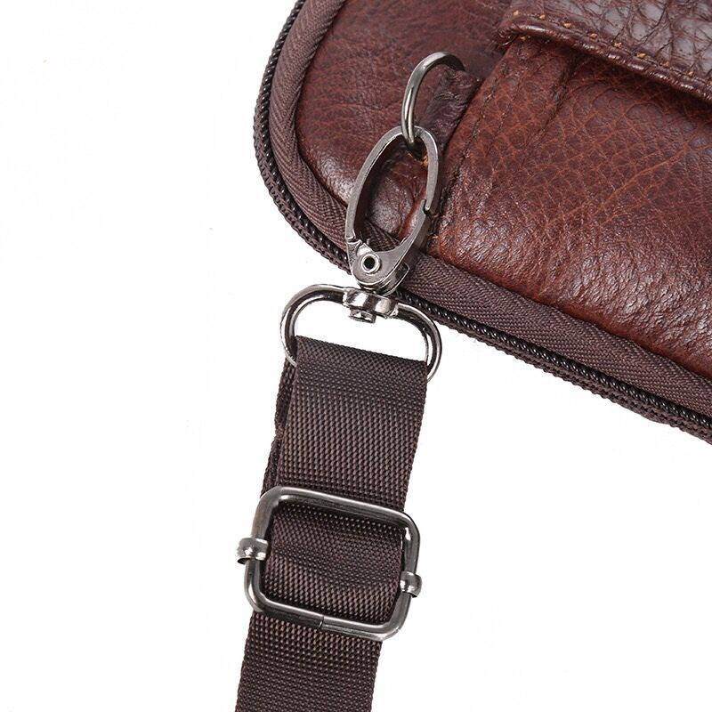 Cowhide Leather Shoulder Crossbody Bag Phone Pouch 4
