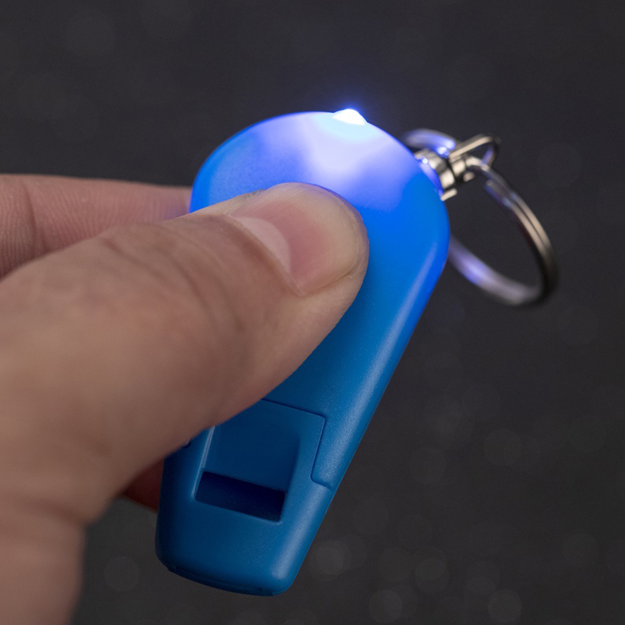 LED Flashlight Keychain w/Whistle 3