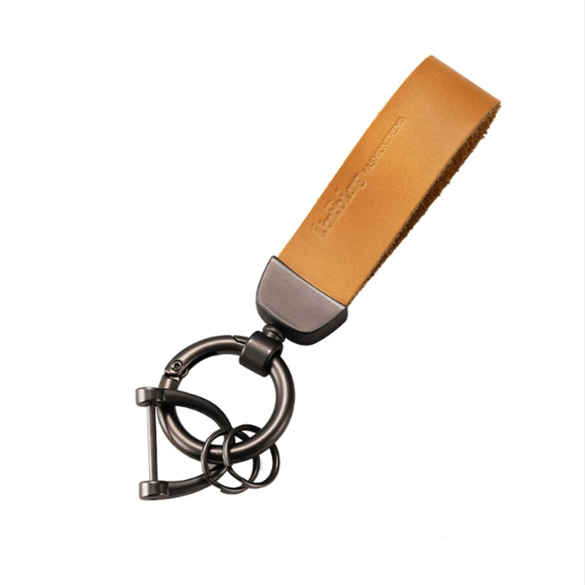 MOQ100 Cowhide Alloy key Chain 3