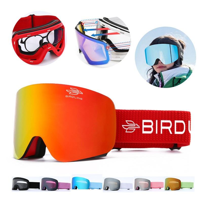 Magnetic Double-Layer Anti-Fog UV400 Protection Snow Goggles 2