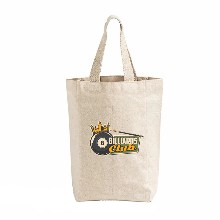 Cottonwood Canvas Double Wine Tote Bag, custom tote bag with logo imprint 6