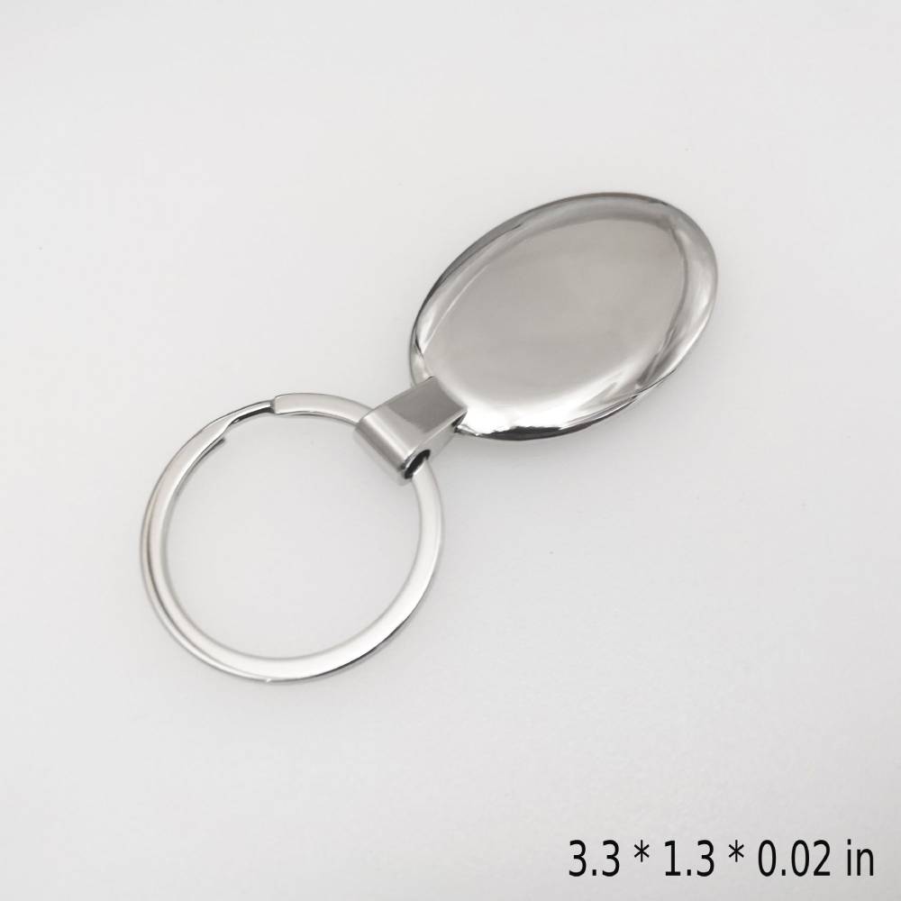 Oval Single Card Patch Key Chain 2