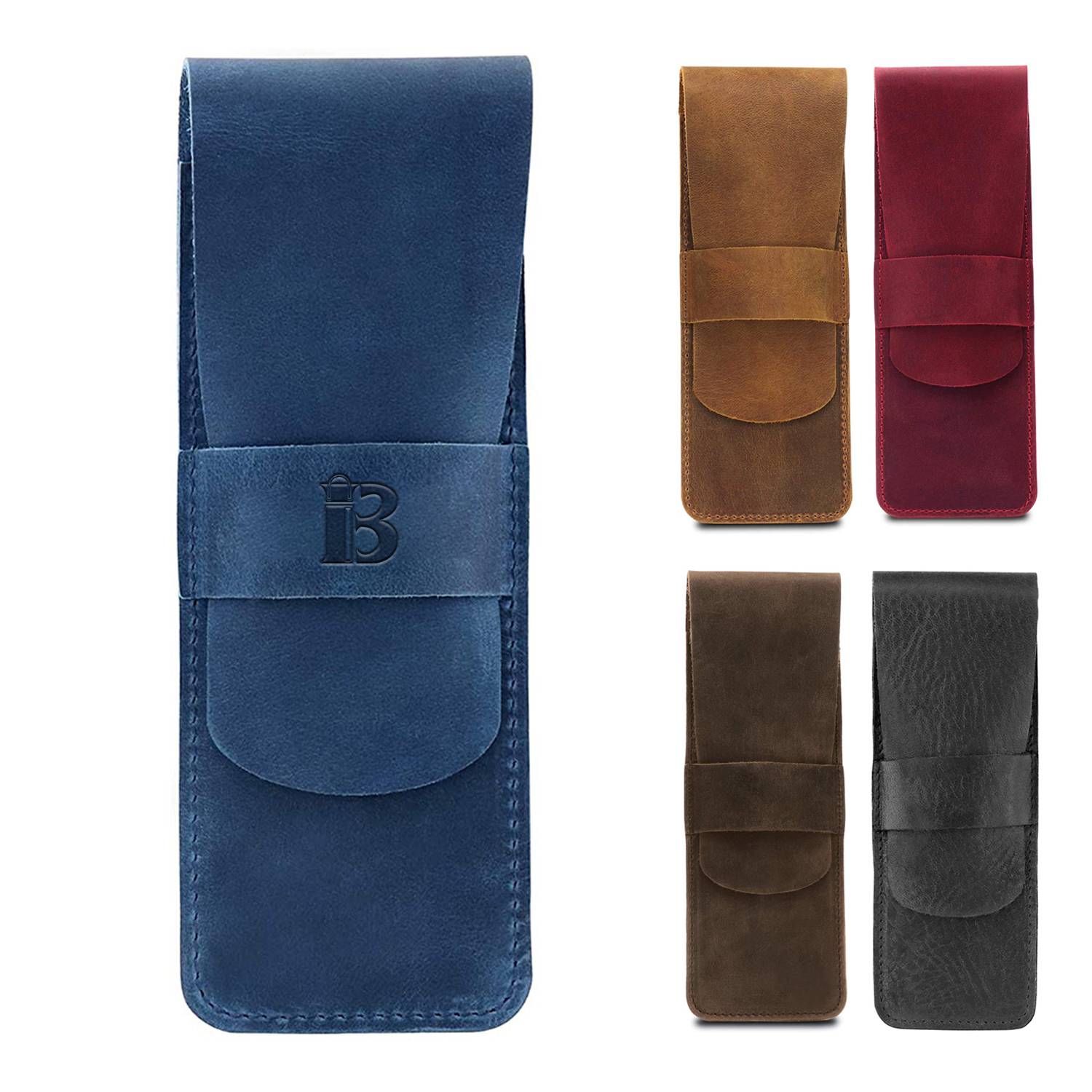 Leather Pen Case with Sleeve Cover 2