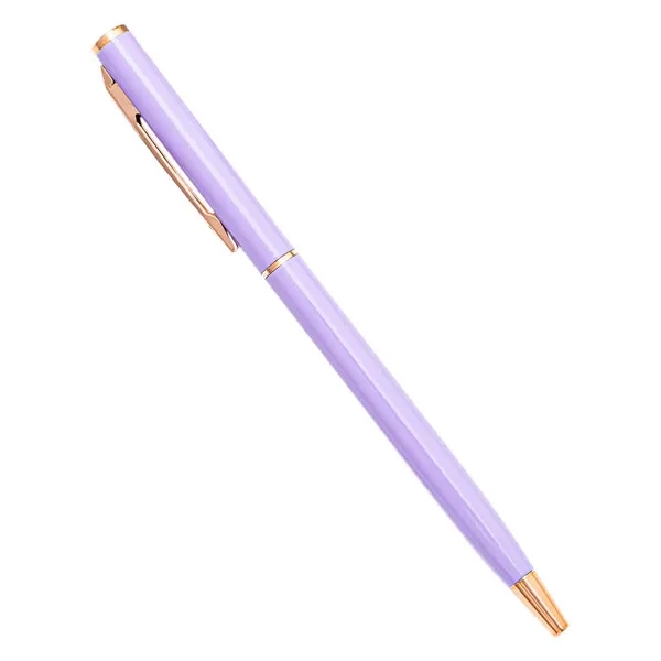 Rose Gold Slim Metal Twist Hotel Pen 7