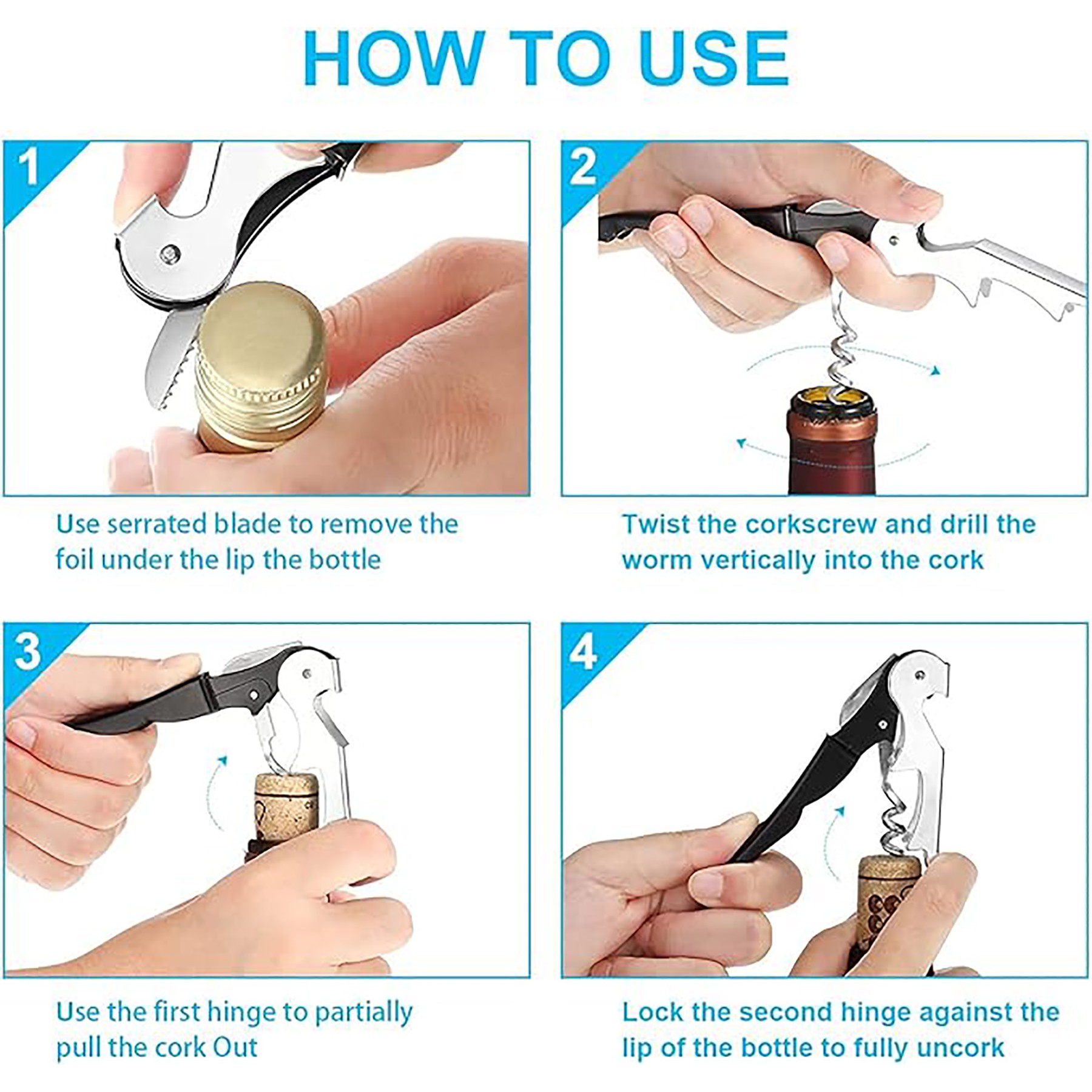 Stainless Steel Waiter Corkscrew 6