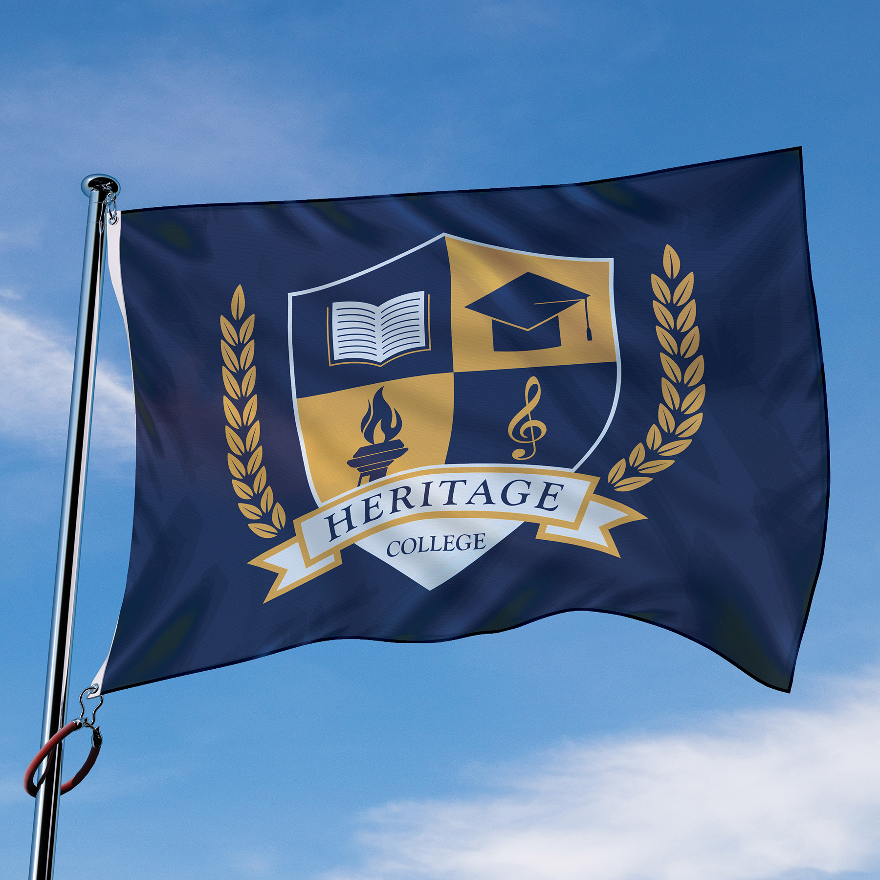 4' x 6' Digitally Printed Single Reverse Spun Polyester Flag 2