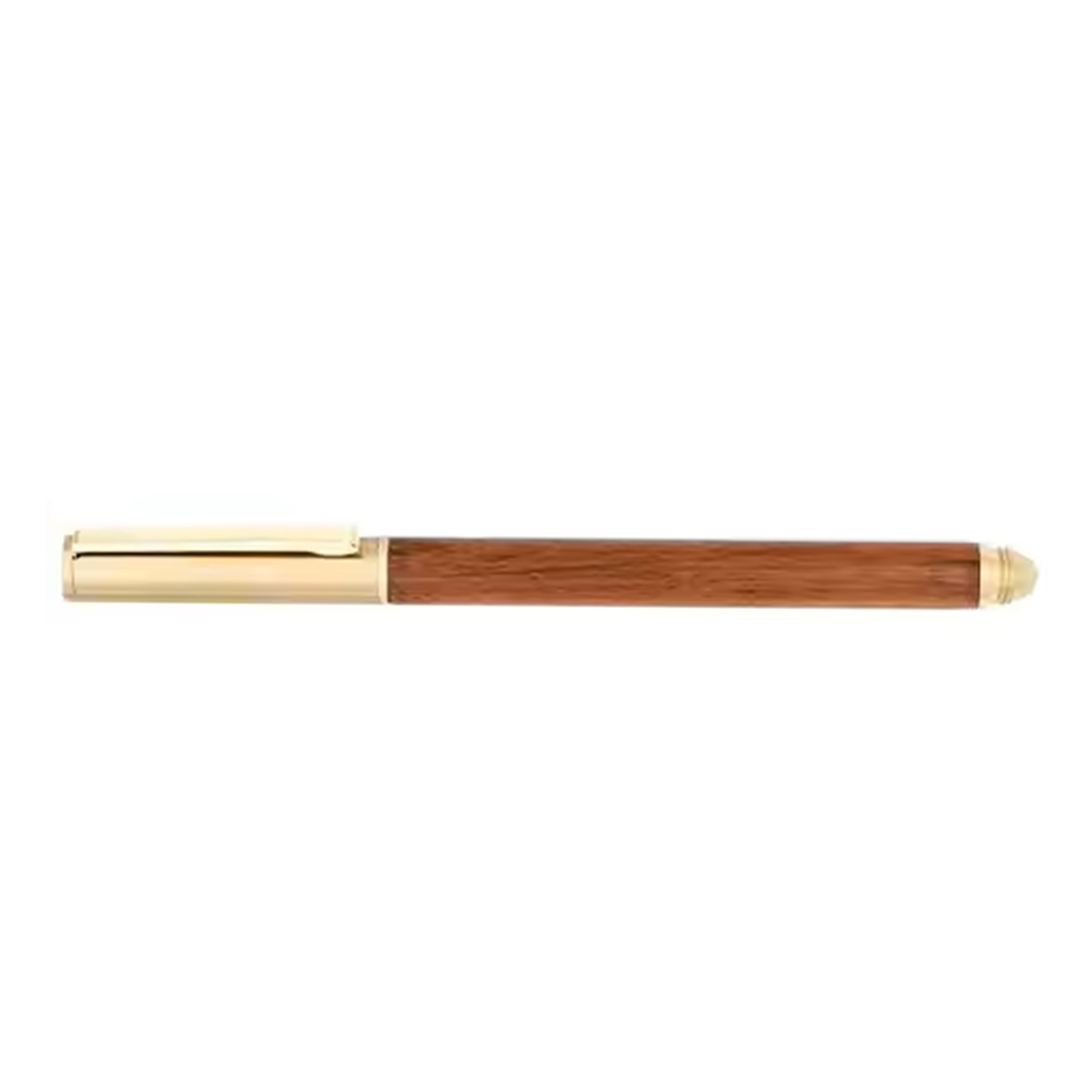 Engraved Wooden & Brass Ballpoint Pen 3