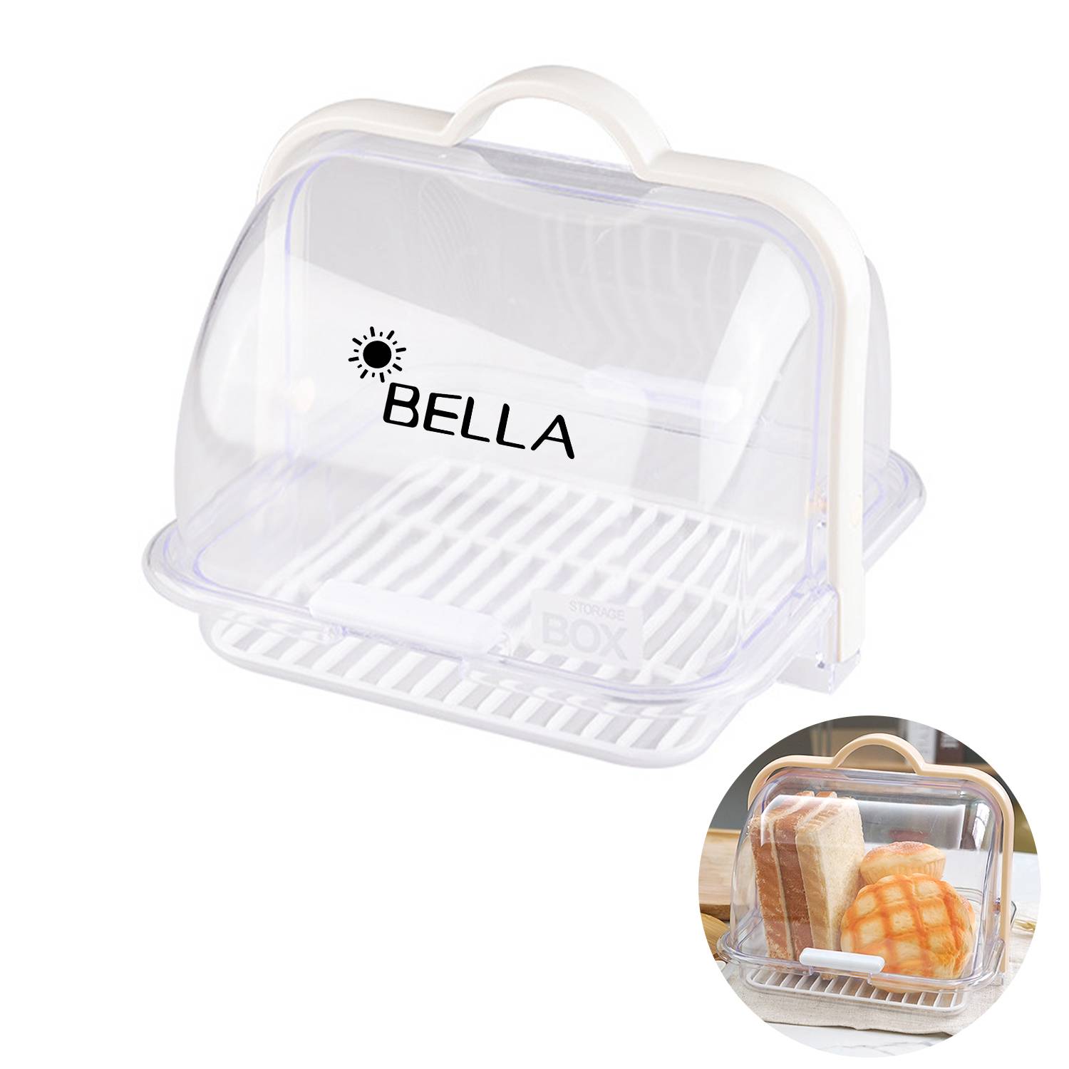Plastic Baby Bottle Clear Storage Box w/Drain Tray 5